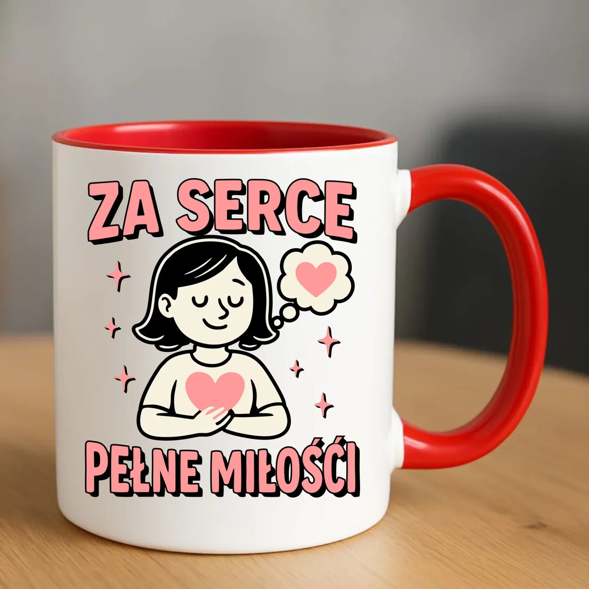 Za serce pełne miłości | Kubek dla nauczycielki na prezent N17 - StoryCups.pl
