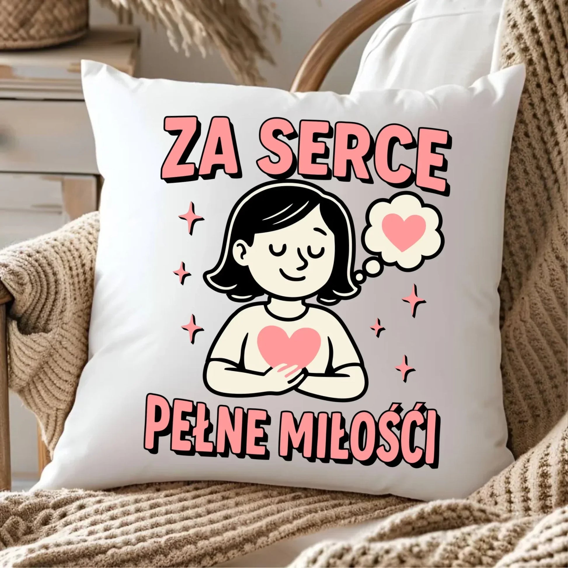 Za serce pełne miłości | Poduszka dla nauczycielki na prezent N17 - StoryCups.pl
