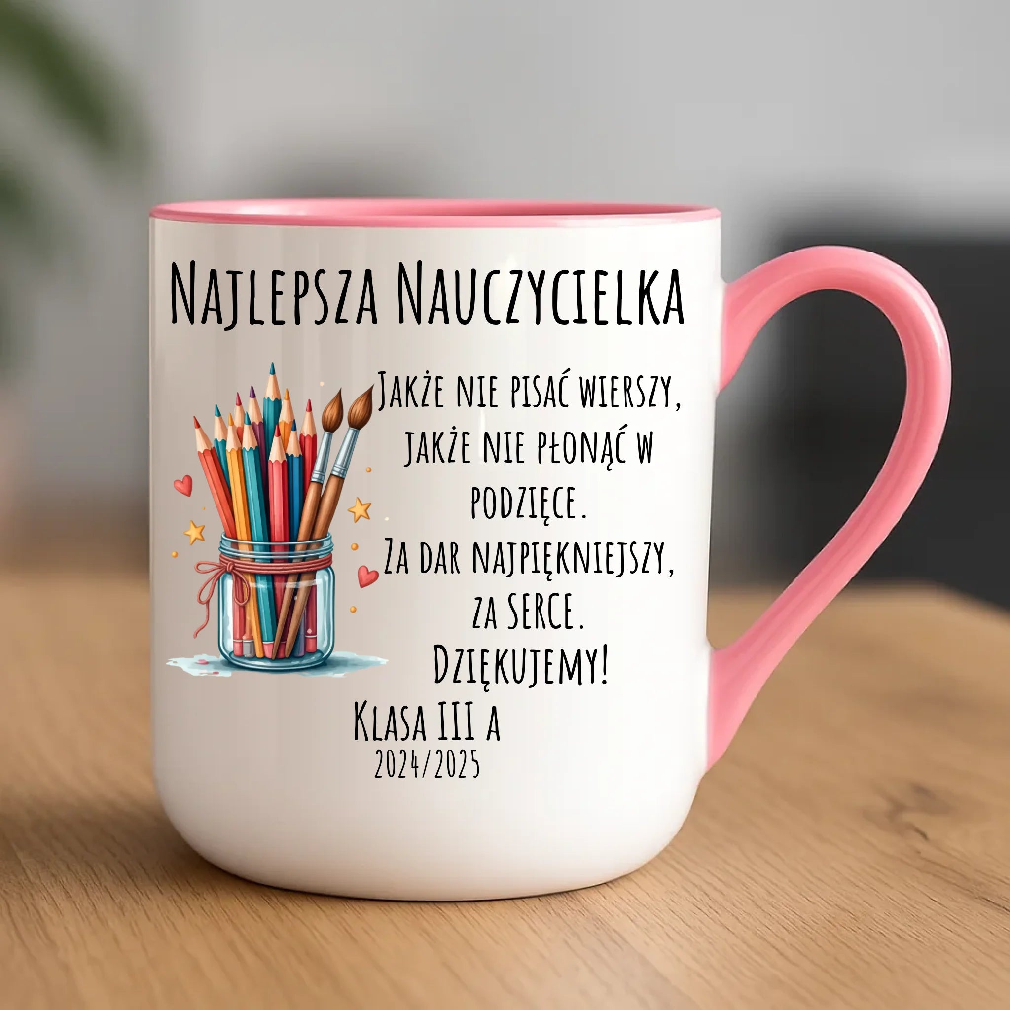 Kubek elegant prezent na zakończenie roku szkolnego dla nauczyciela