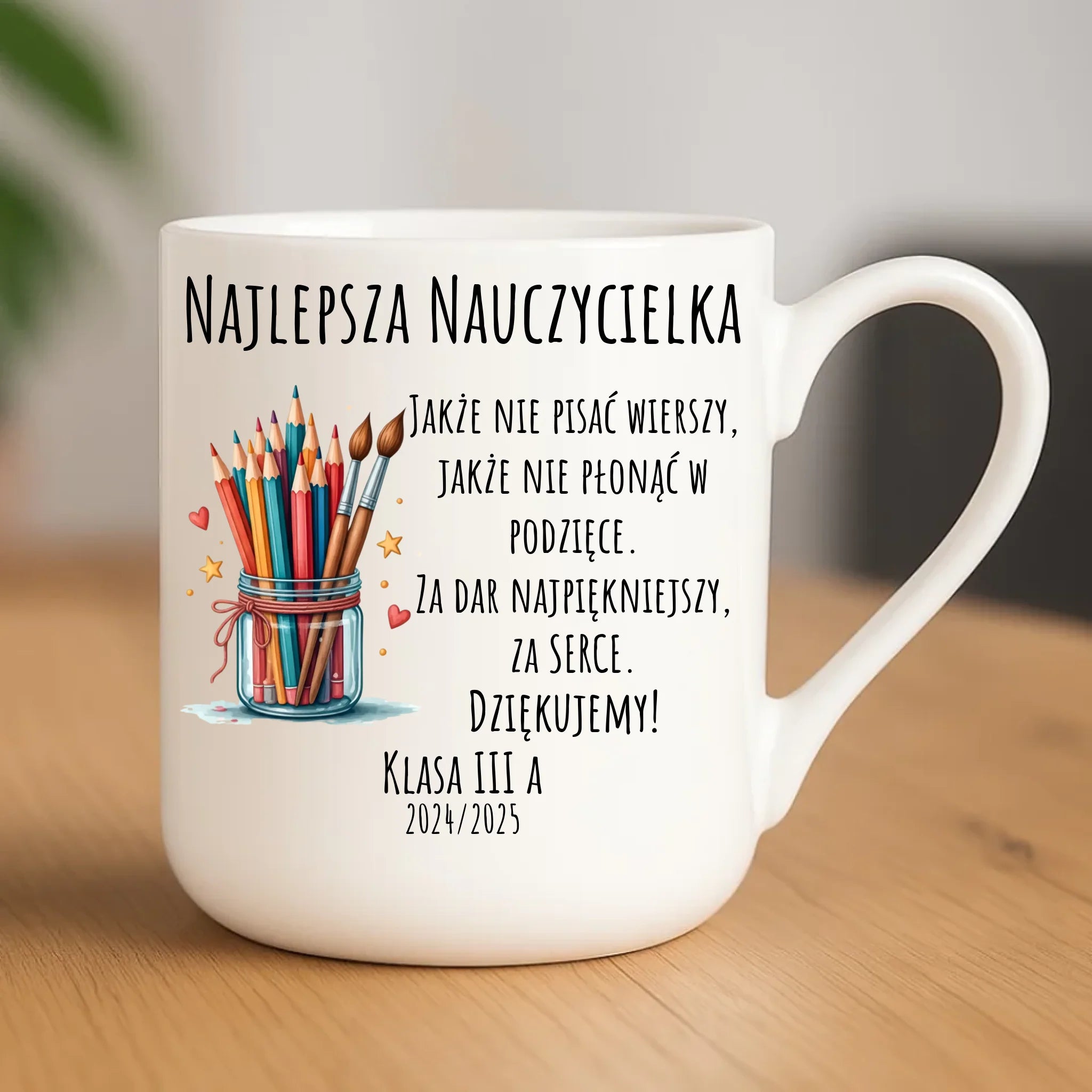 Kubek elegant prezent na zakończenie roku szkolnego dla nauczyciela