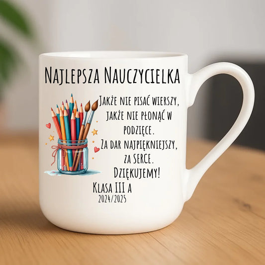 Kubek elegant prezent na zakończenie roku szkolnego dla nauczyciela