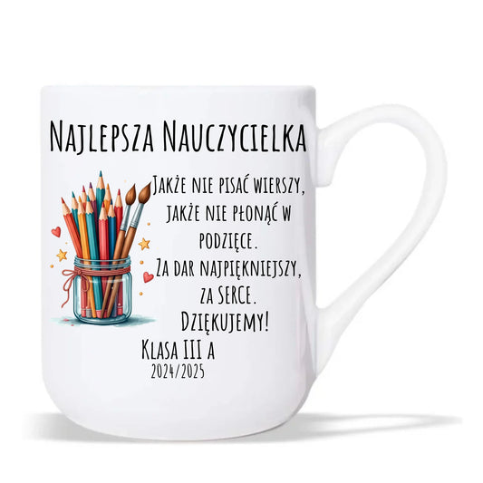 Kubek elegant prezent na zakończenie roku szkolnego dla nauczyciela