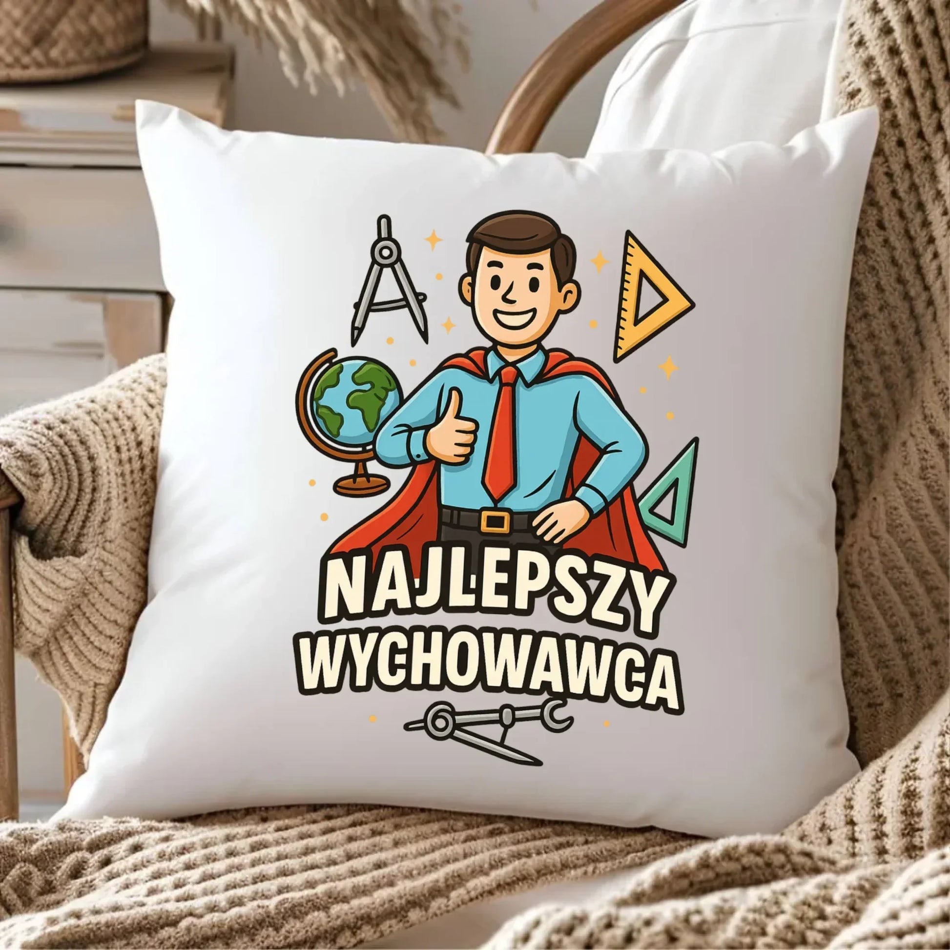 Najlepszy wychowawca | Poduszka dla wychowawcy na prezent N21 - StoryCups.pl