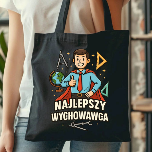 Bawełniana torba prezent dla nauczyciela NAUCZYCIEL WYCHOWAWCA PRZEDSZKOLANKA