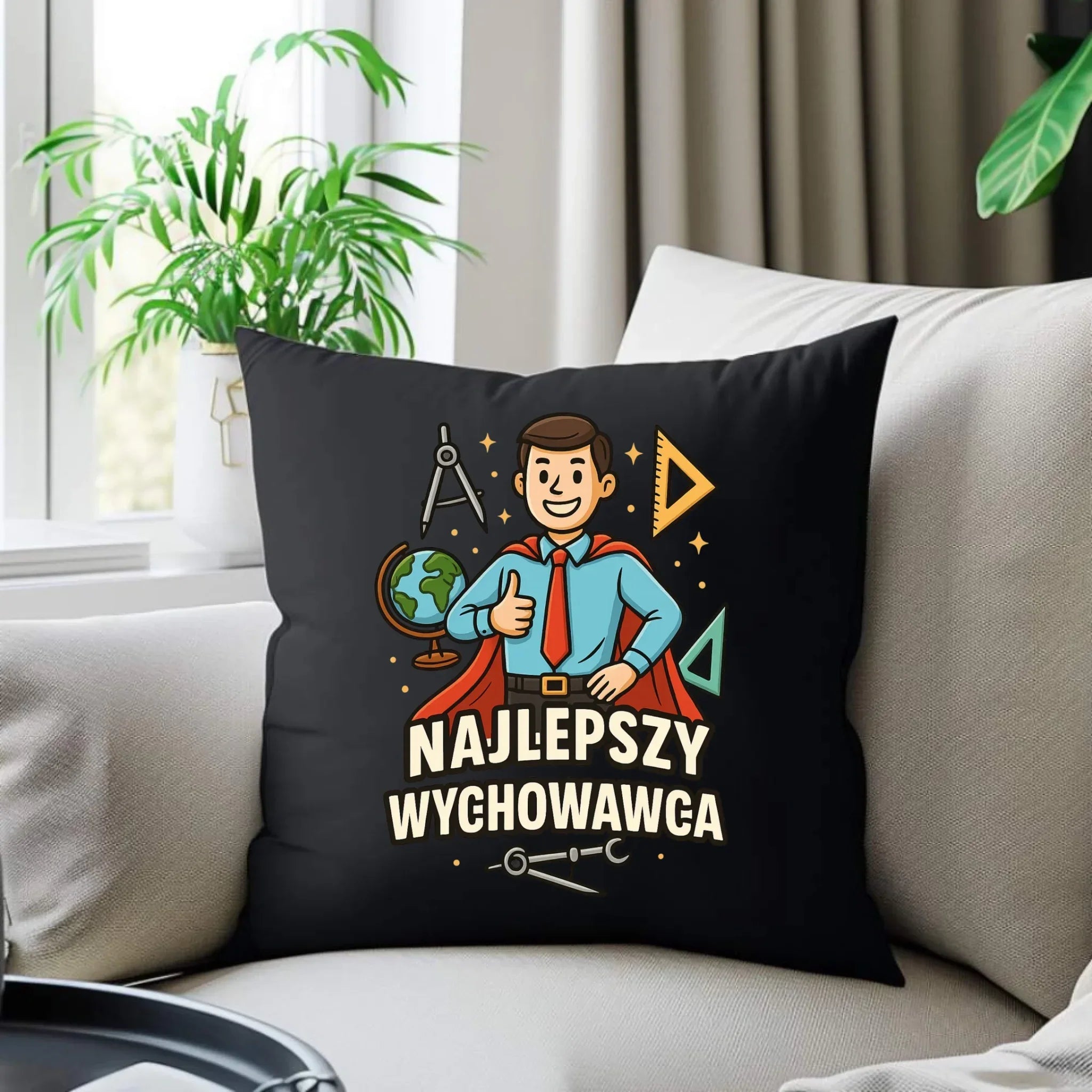 Najlepszy wychowawca | Poduszka dekoracyjna dla wychowawcy na prezent N21 - StoryCups.pl