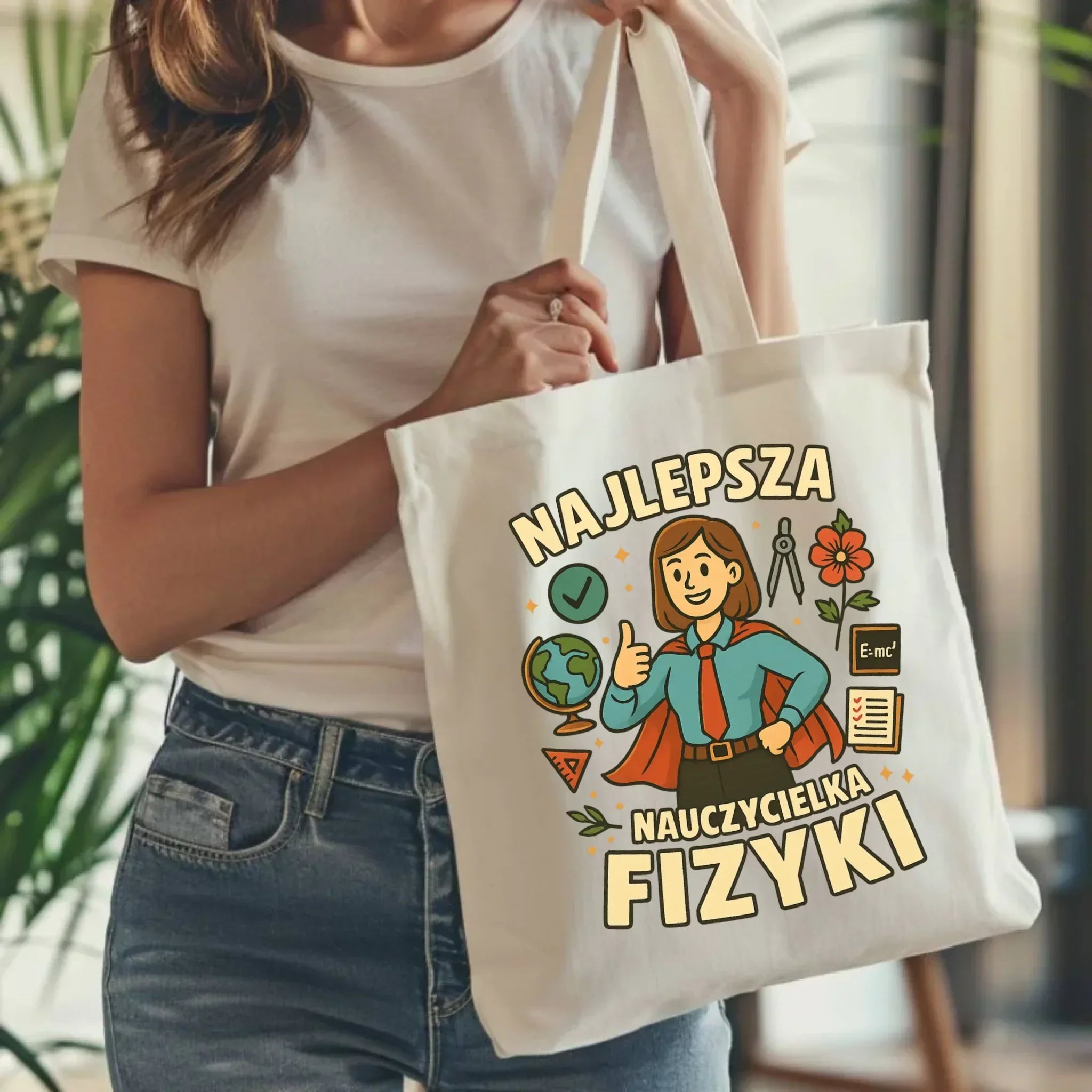 Najlepsza nauczycielka fizyki | Torba na prezent N23 - StoryCups.pl