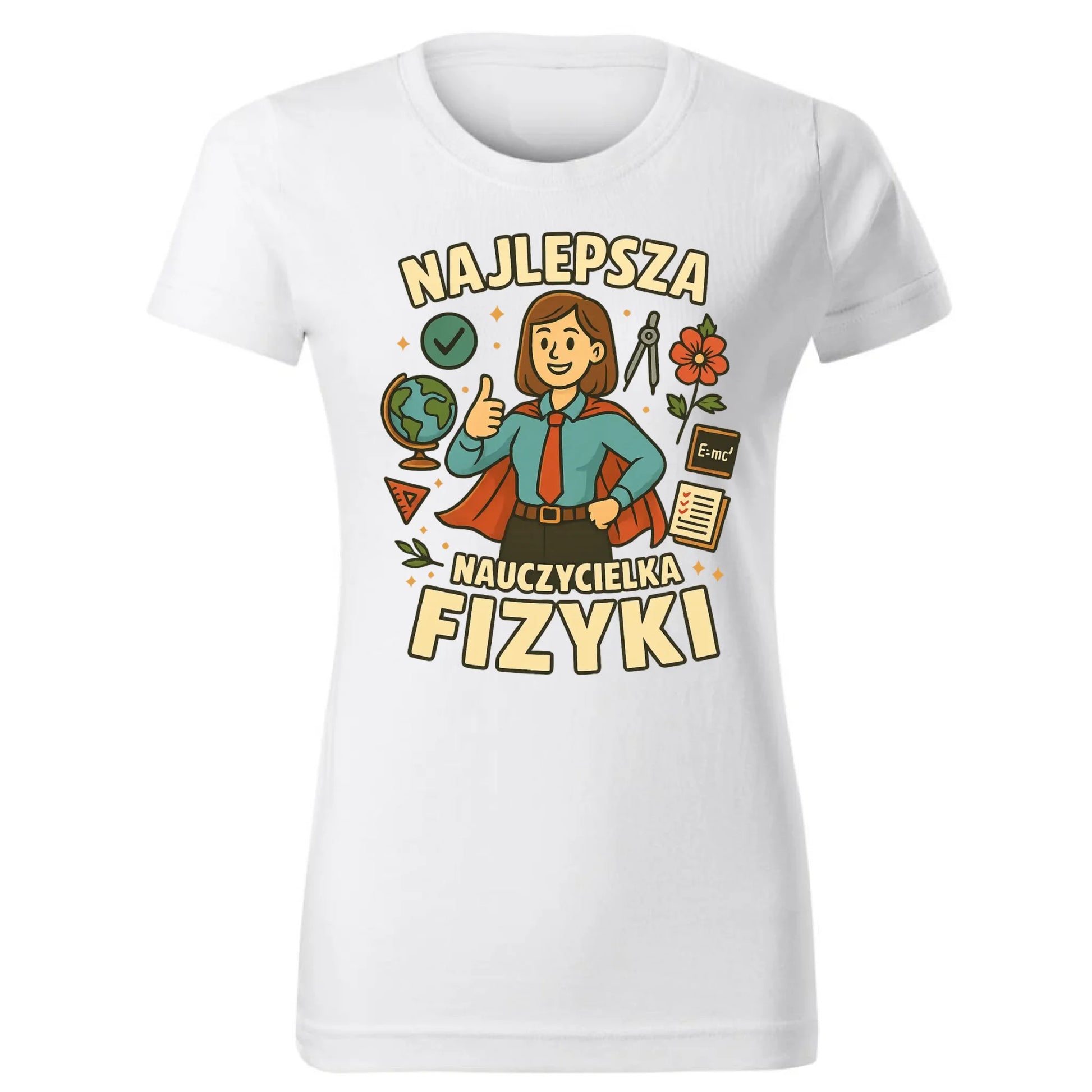 Najlepsza nauczycielka fizyki | Koszulka damska prezent dla nauczycielki N23 - StoryCups.pl
