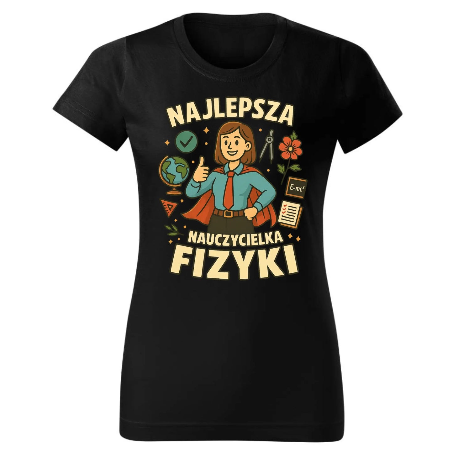 Najlepsza nauczycielka fizyki | Koszulka damska prezent dla nauczycielki N23 - StoryCups.pl