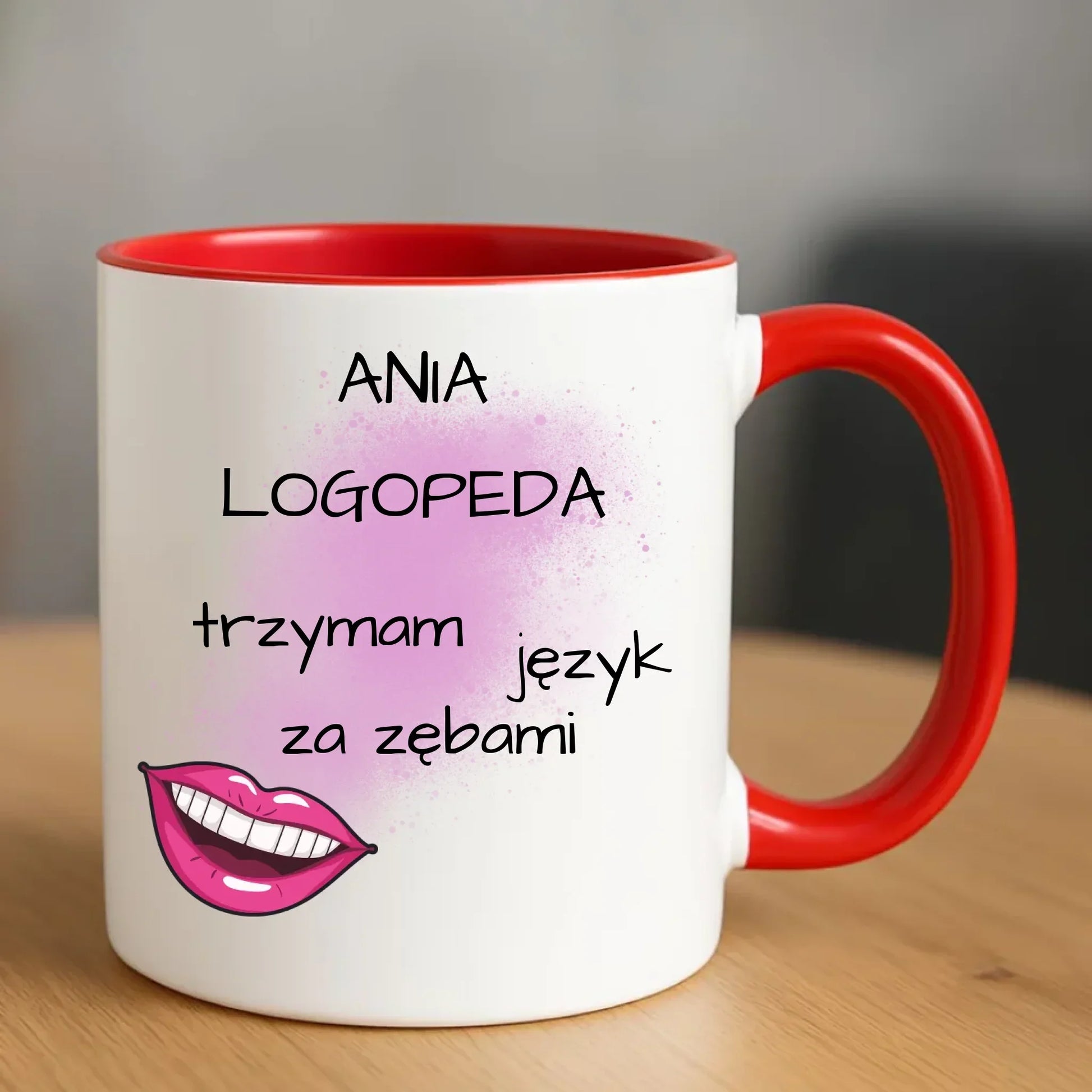 Logopeda | Kubek z imieniem na prezent dla logopedy N24 - StoryCups.pl
