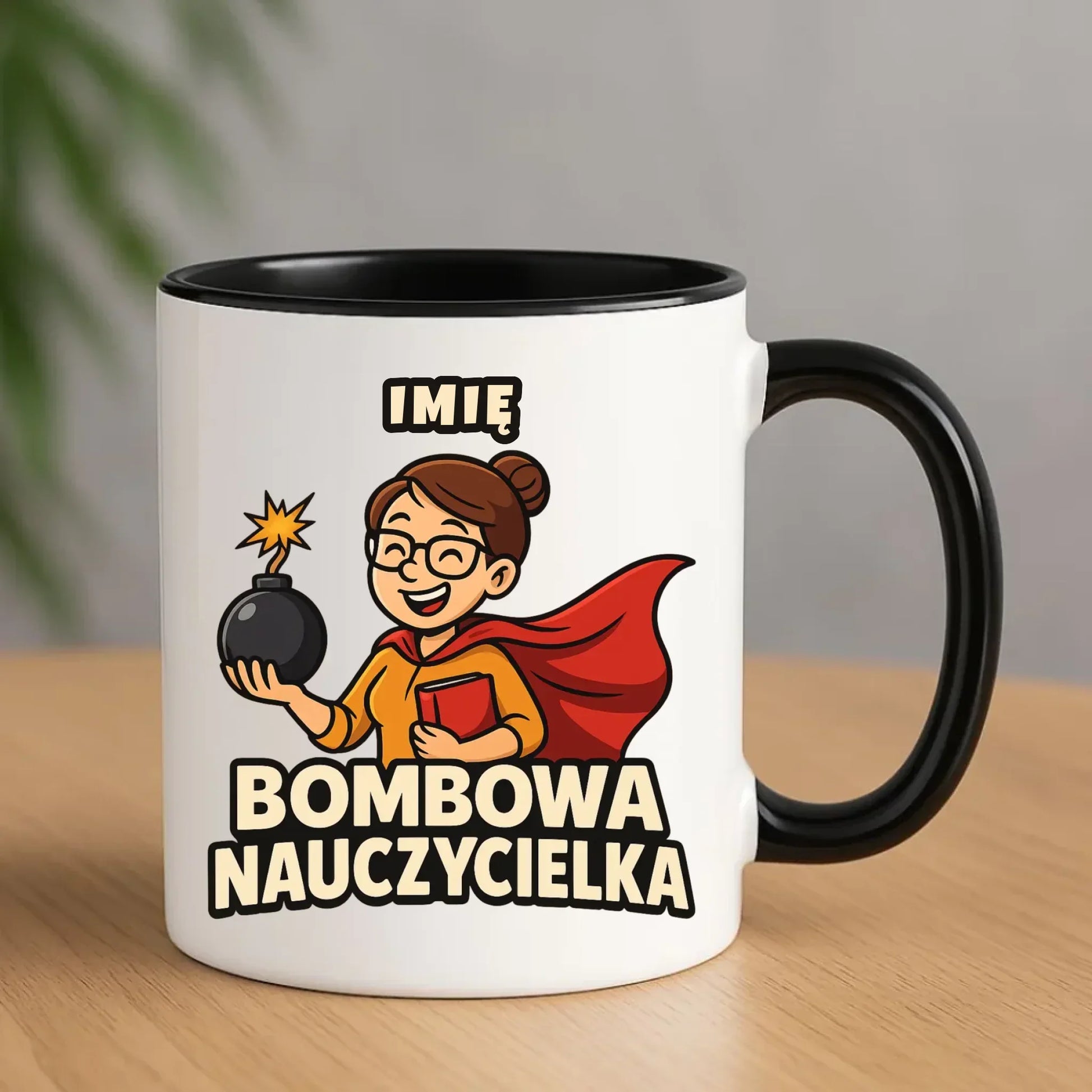 Bombowa nauczycielka | Kubek z imieniem na prezent N25 - StoryCups.pl