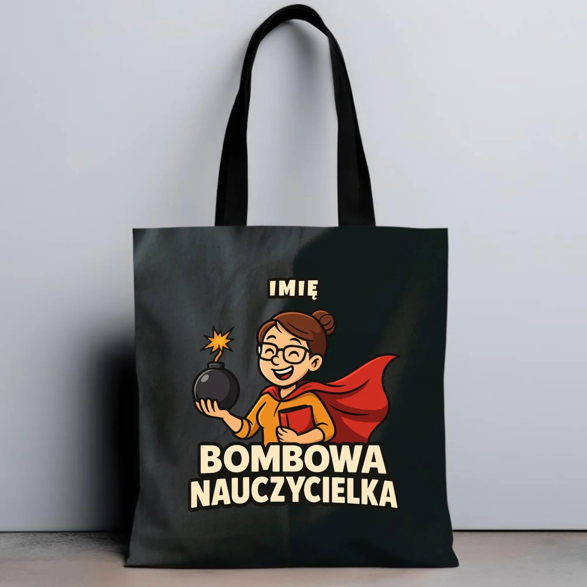 Bombowa nauczycielka | Torba z imieniem na prezent N25 - StoryCups.pl