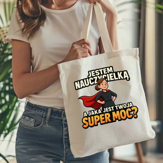 Bawełniana torba prezent dla nauczyciela NAUCZYCIEL WYCHOWAWCA PRZEDSZKOLANKA
