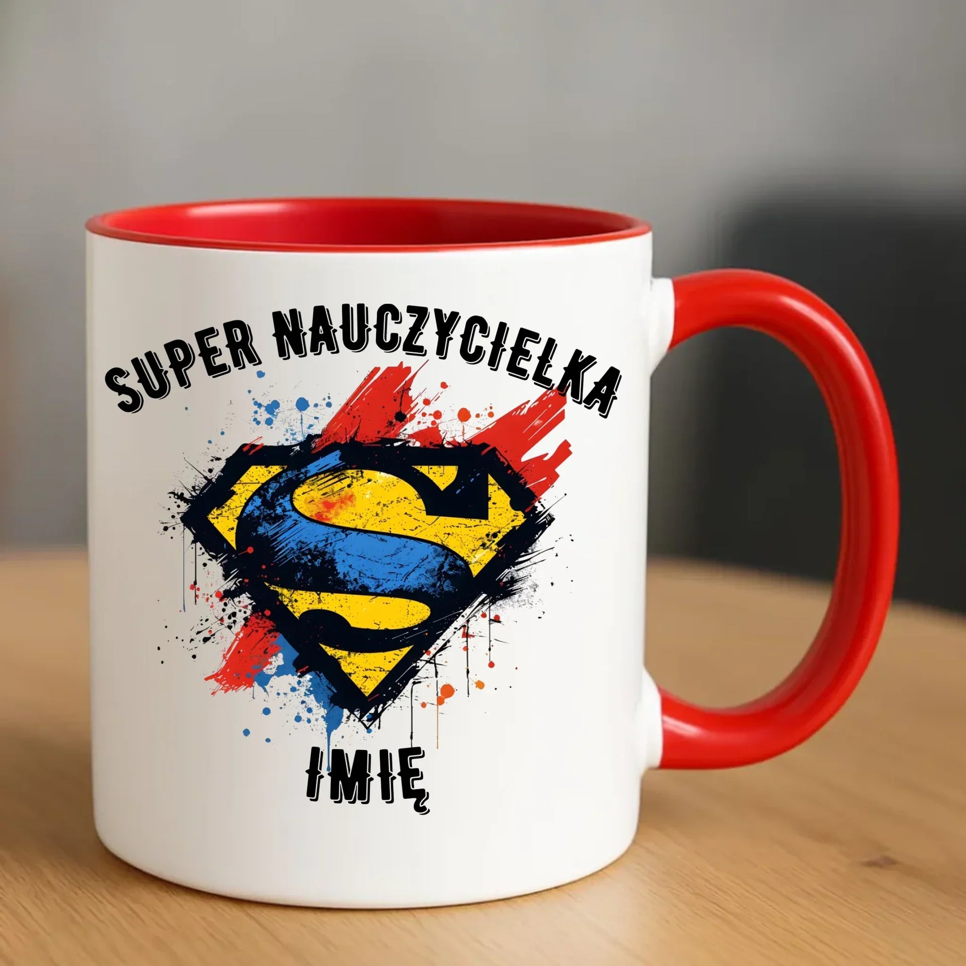Super nauczycielka | Kubek z imieniem na prezent dla nauczycielki N27 - StoryCups.pl