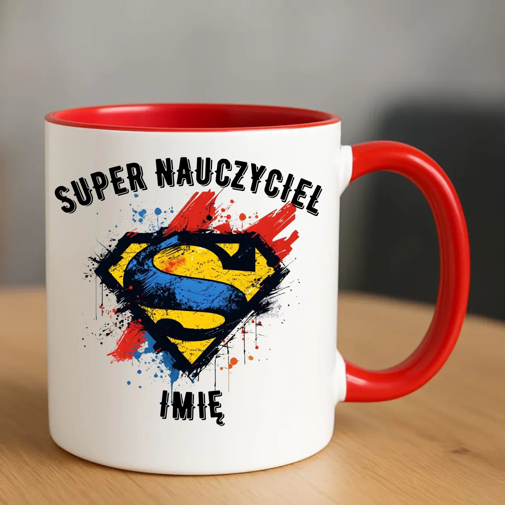 Super nauczyciel | Kubek z imieniem na prezent dla nauczyciela N28 - StoryCups.pl