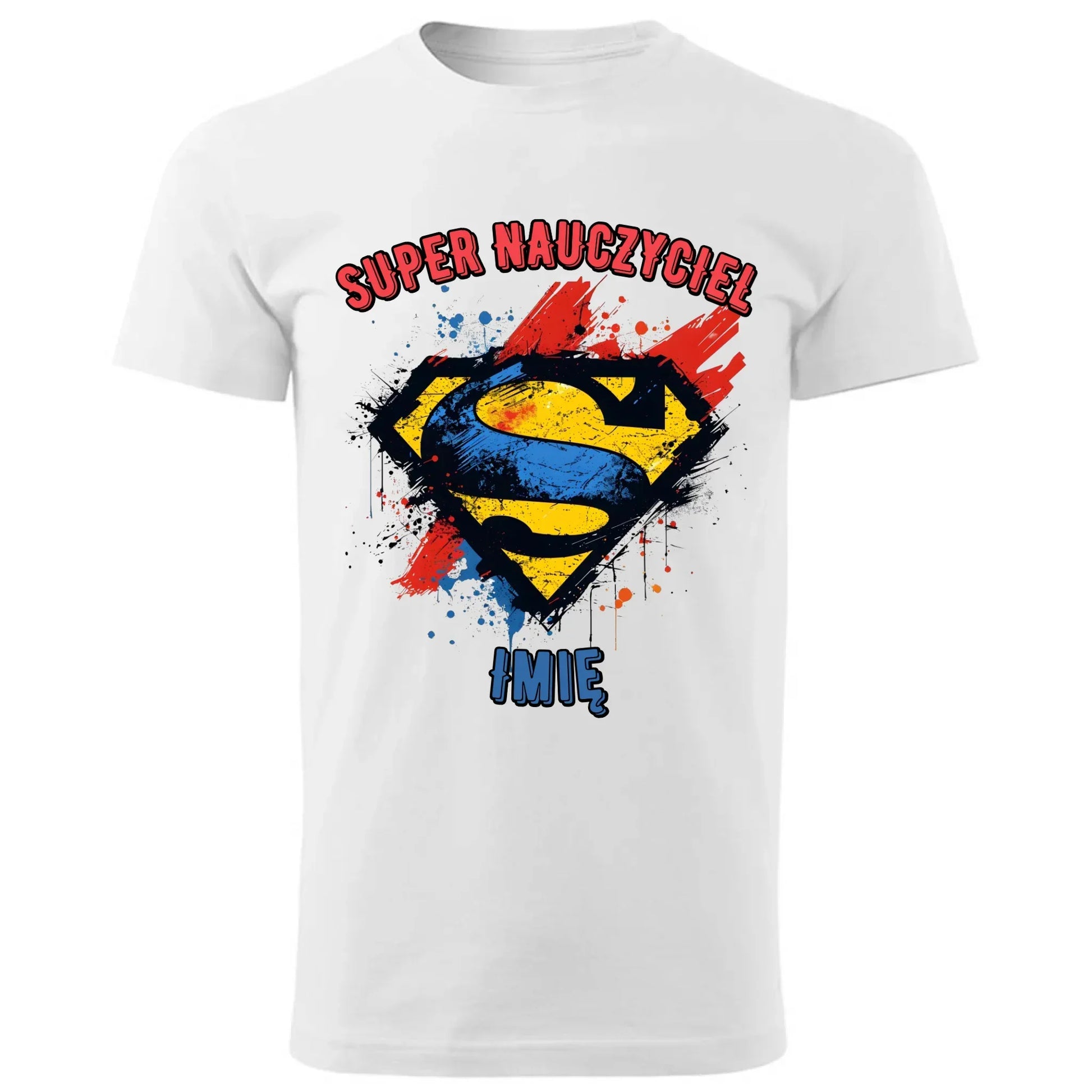Super nauczyciel | Koszulka męska prezent dla nauczyciela N28 - StoryCups.pl
