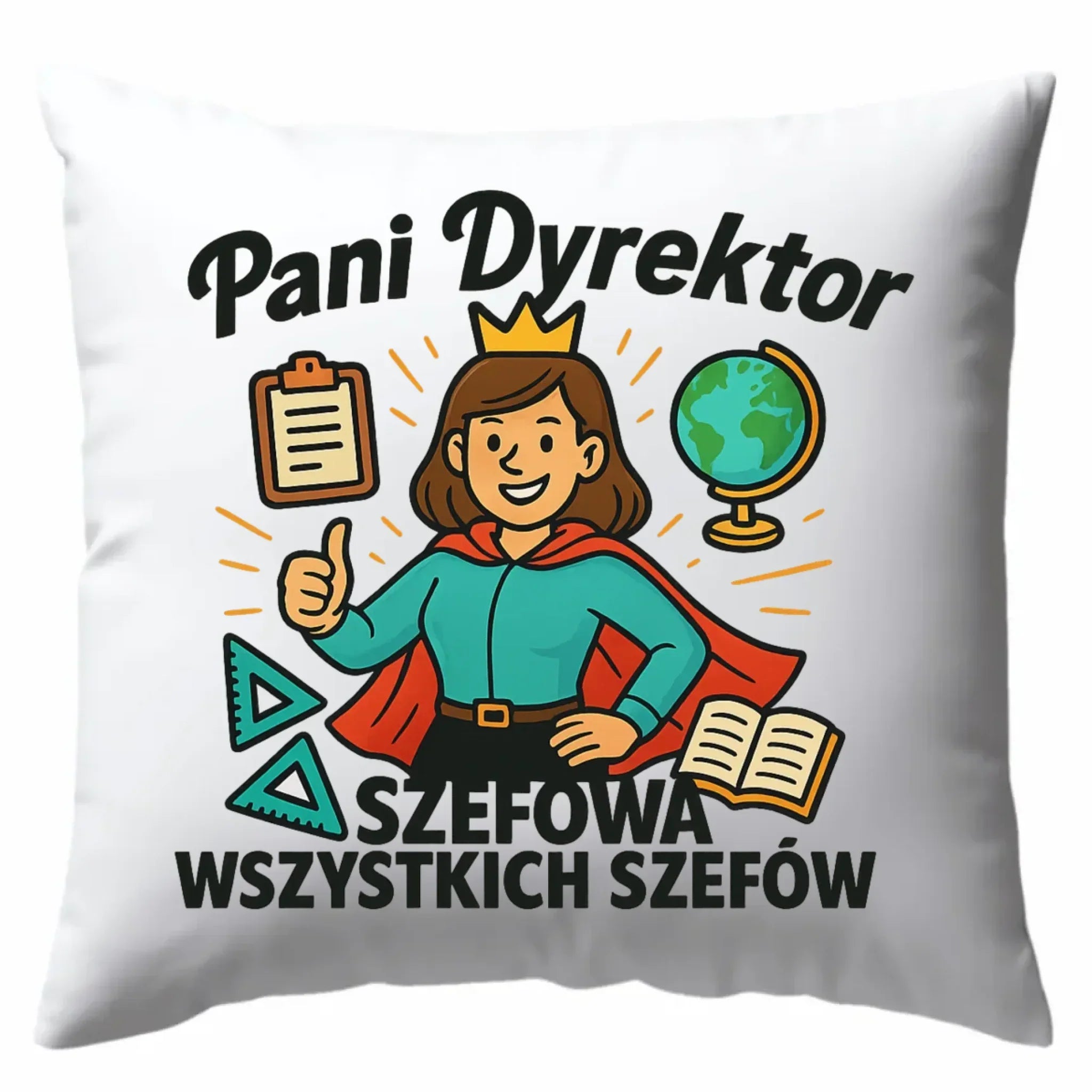 Szefowa wszystkich szefów | Poduszka dla Pani Dyrektor Szkoły N29 - StoryCups.pl