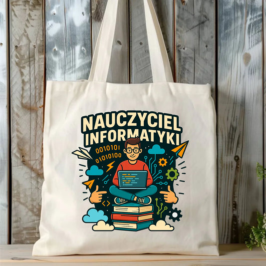 Bawełniana torba prezent dla nauczyciela NAUCZYCIEL WYCHOWAWCA PRZEDSZKOLANKA