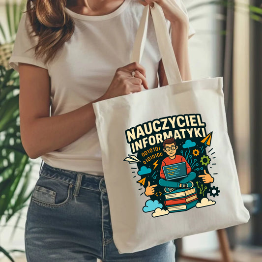 Bawełniana torba prezent dla nauczyciela NAUCZYCIEL WYCHOWAWCA PRZEDSZKOLANKA