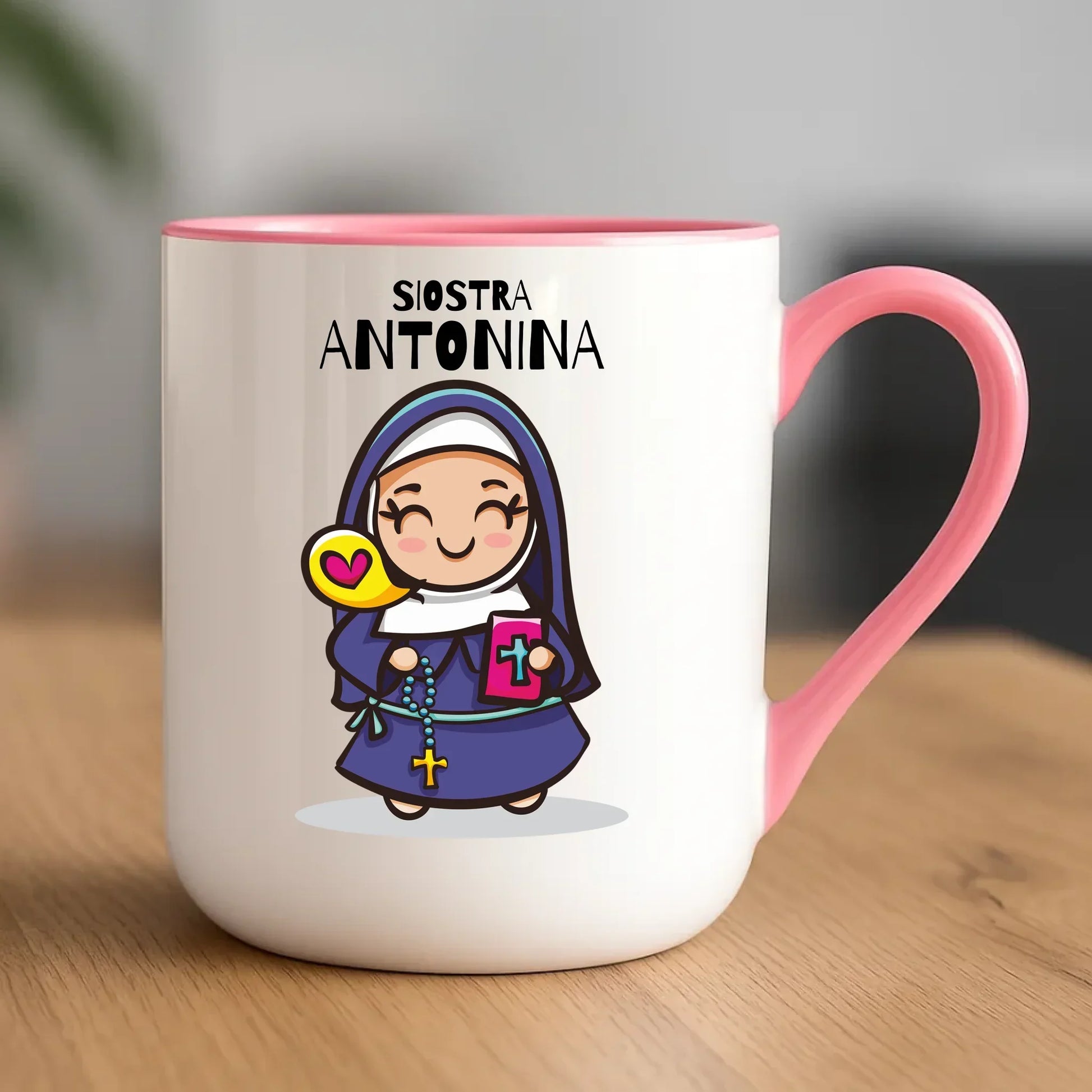 Siostra zakonna | Kubek elegant z imieniem na prezent N30 - StoryCups.pl