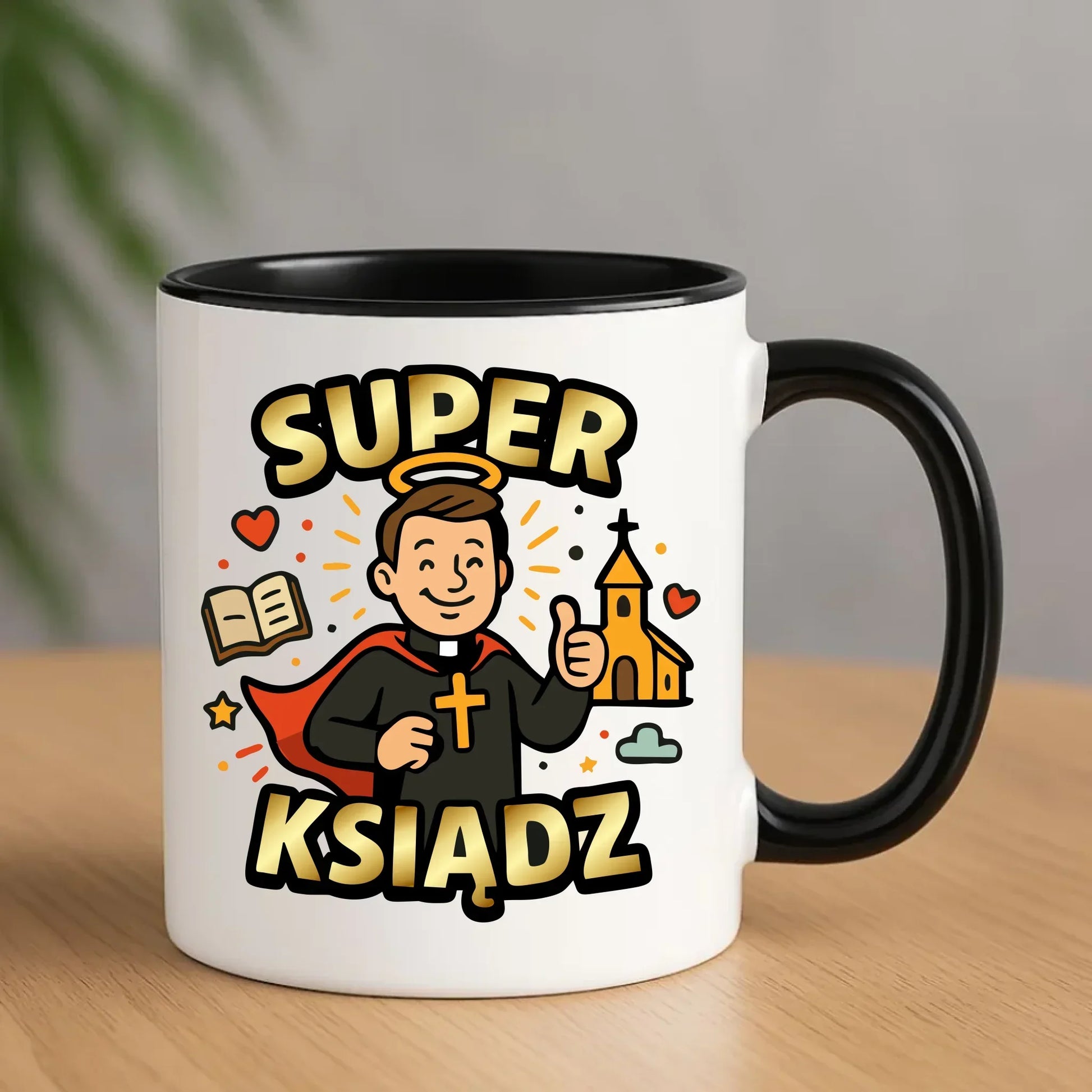 Super ksiądz | Kubek prezent dla księdza N37 - StoryCups.pl