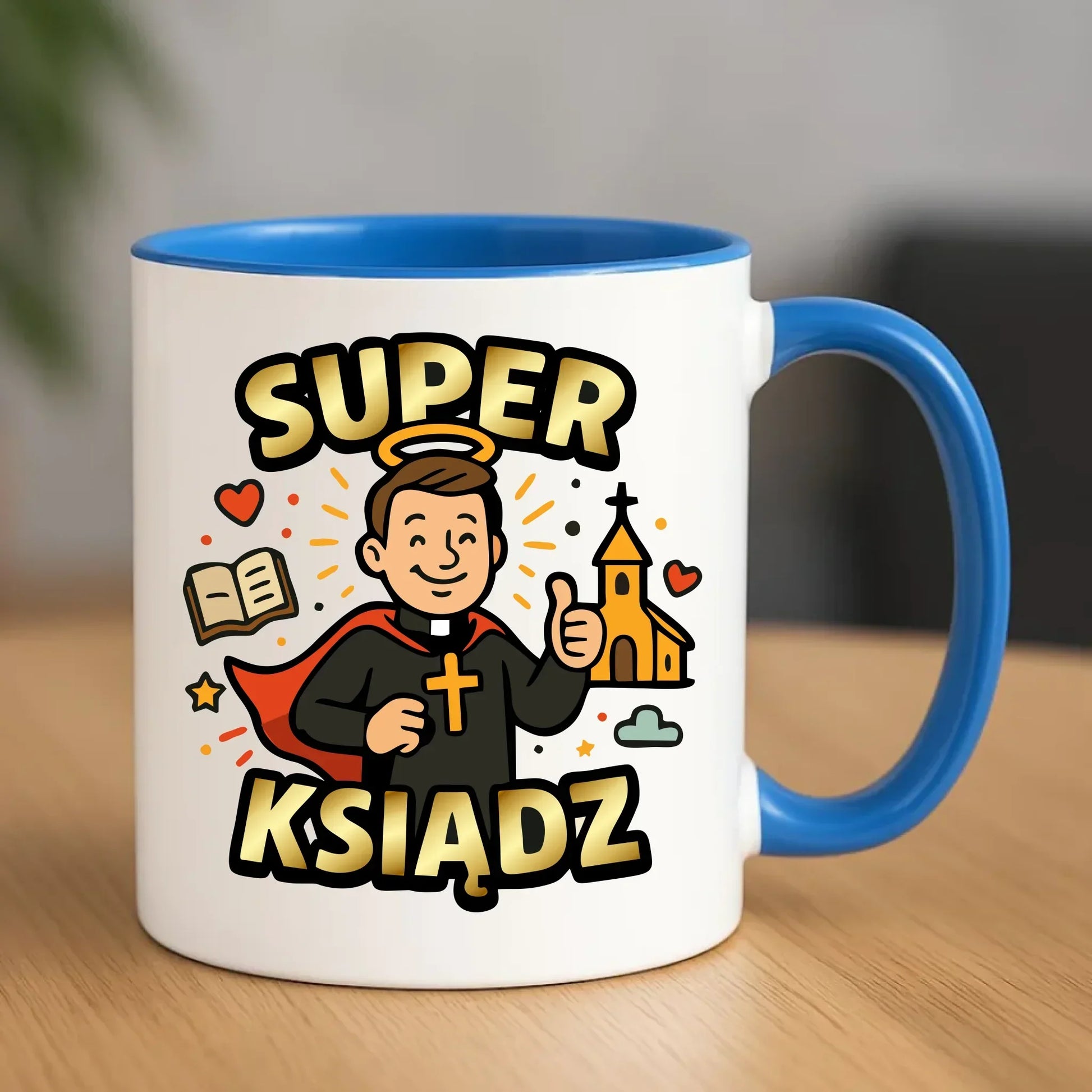 Super ksiądz | Kubek prezent dla księdza N37 - StoryCups.pl