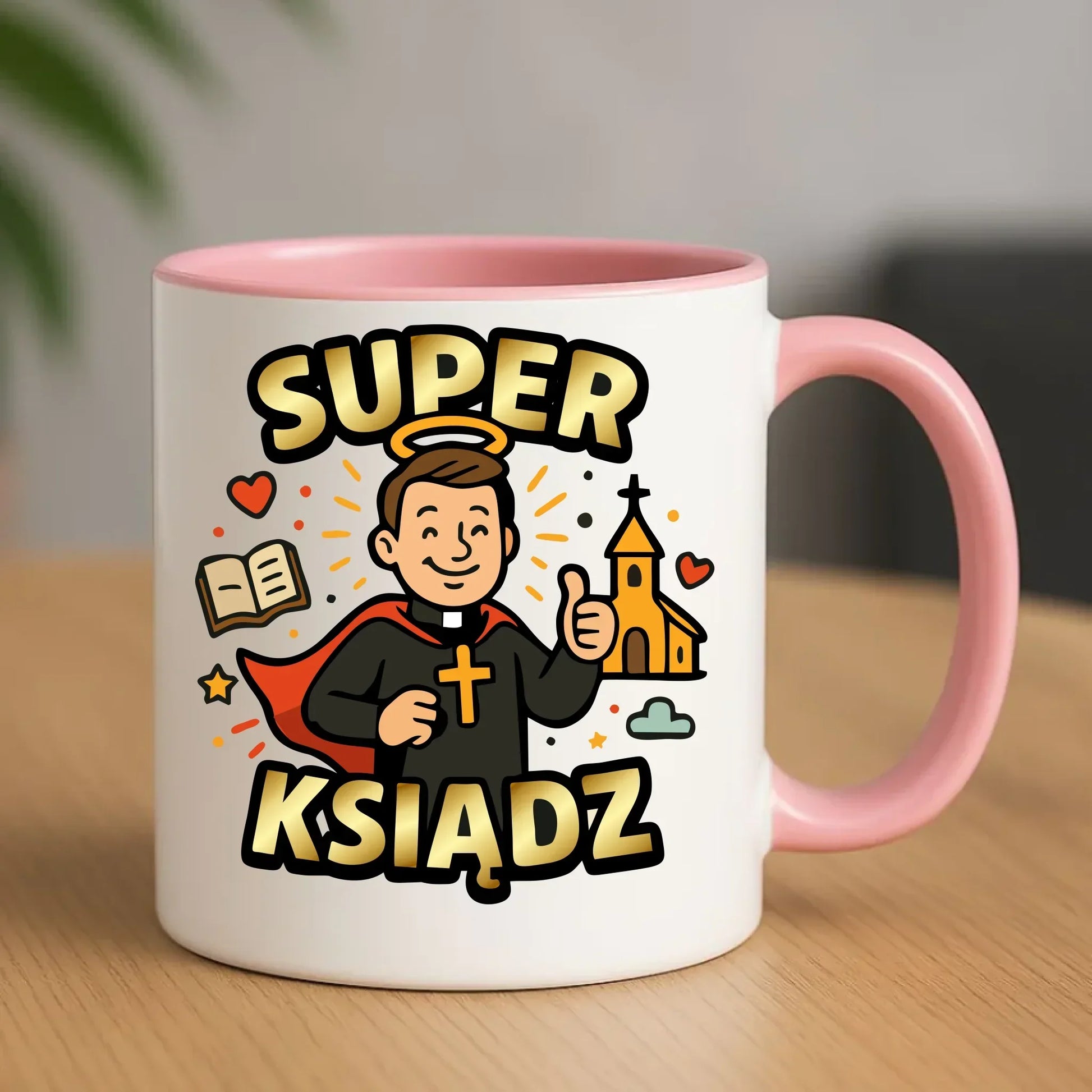 Super ksiądz | Kubek prezent dla księdza N37 - StoryCups.pl