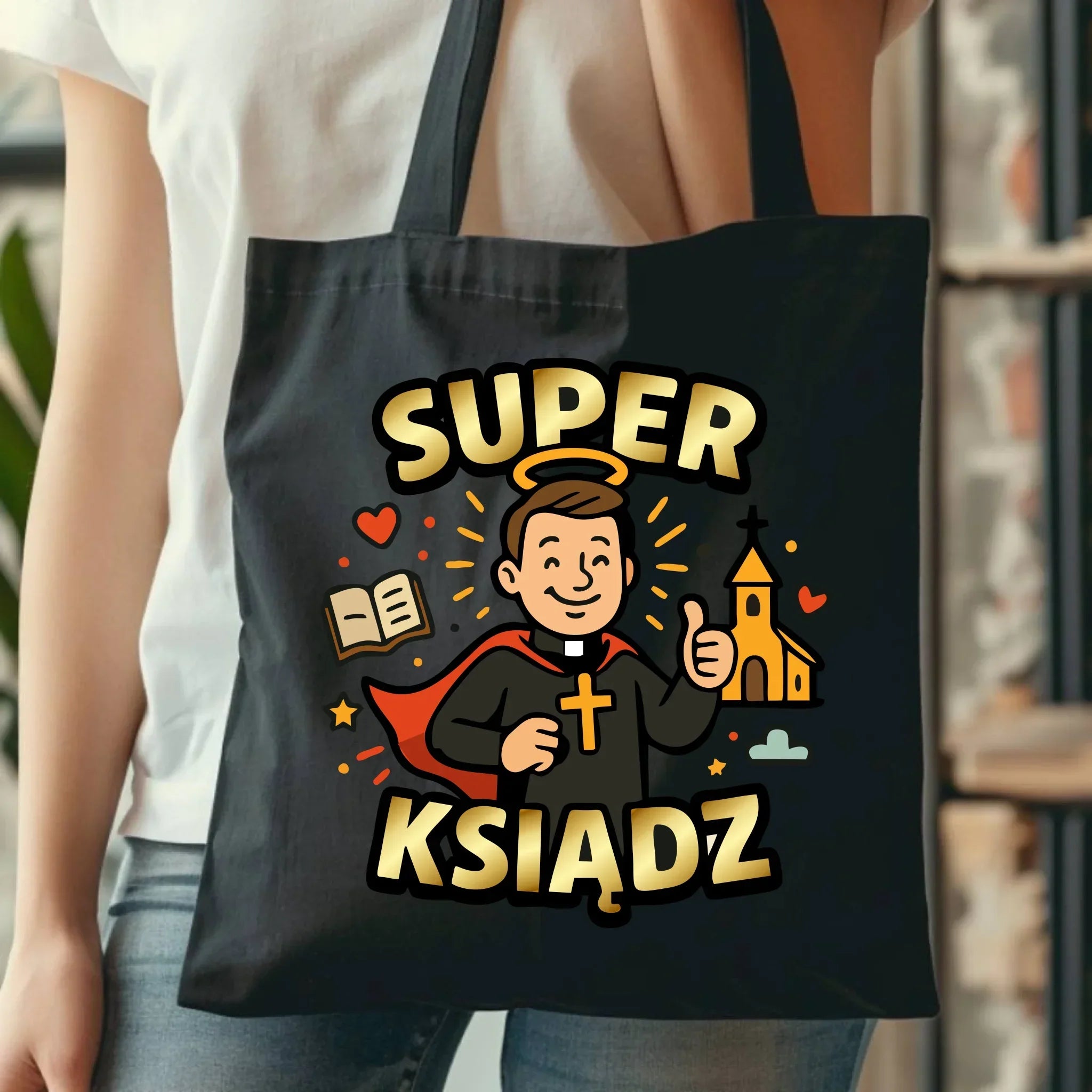 Super ksiądz | Torba prezent dla księdza N37 - StoryCups.pl