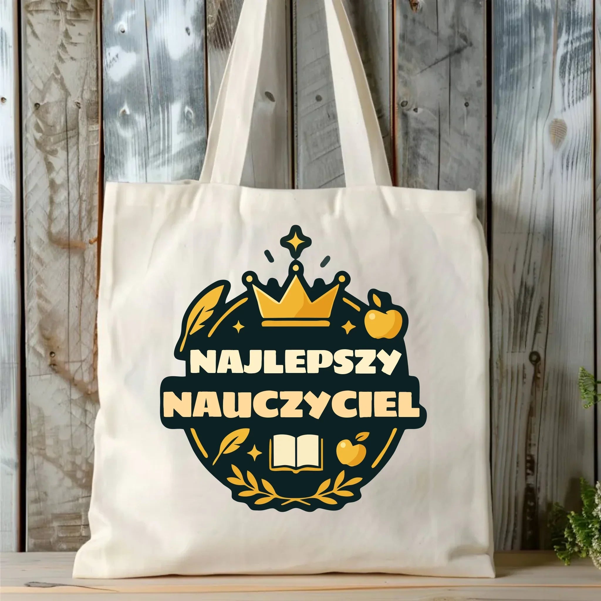 Najlepszy nauczyciel | Torba z nadrukiem prezent dla nauczyciela N38 - StoryCups.pl