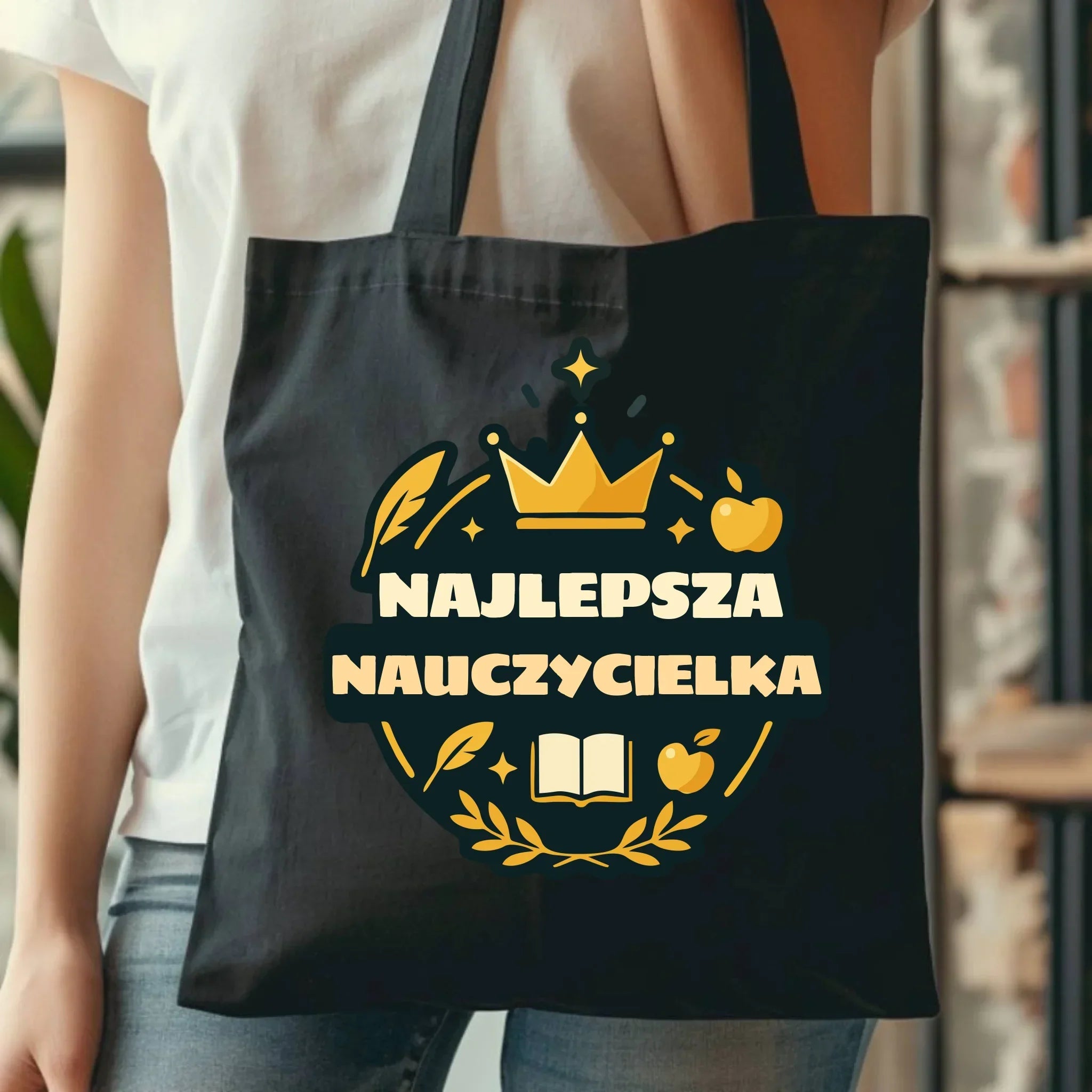 Najlepsza nauczycielka | Torba prezent dla nauczycielki N38 - StoryCups.pl