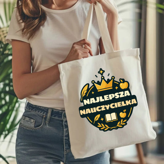 Bawełniana torba prezent dla nauczyciela NAUCZYCIEL WYCHOWAWCA PRZEDSZKOLANKA
