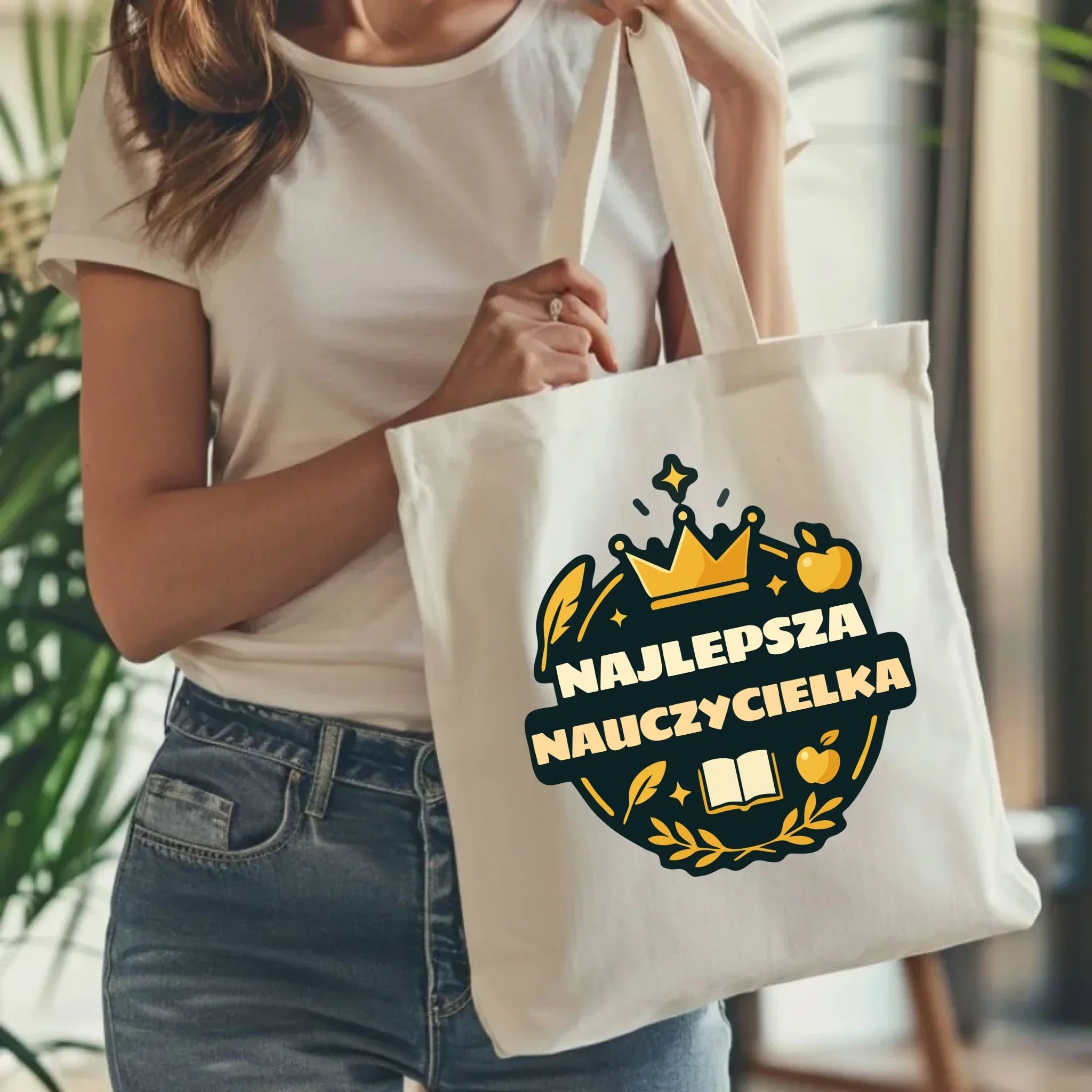 Najlepsza nauczycielka | Torba prezent dla nauczycielki N38 - StoryCups.pl