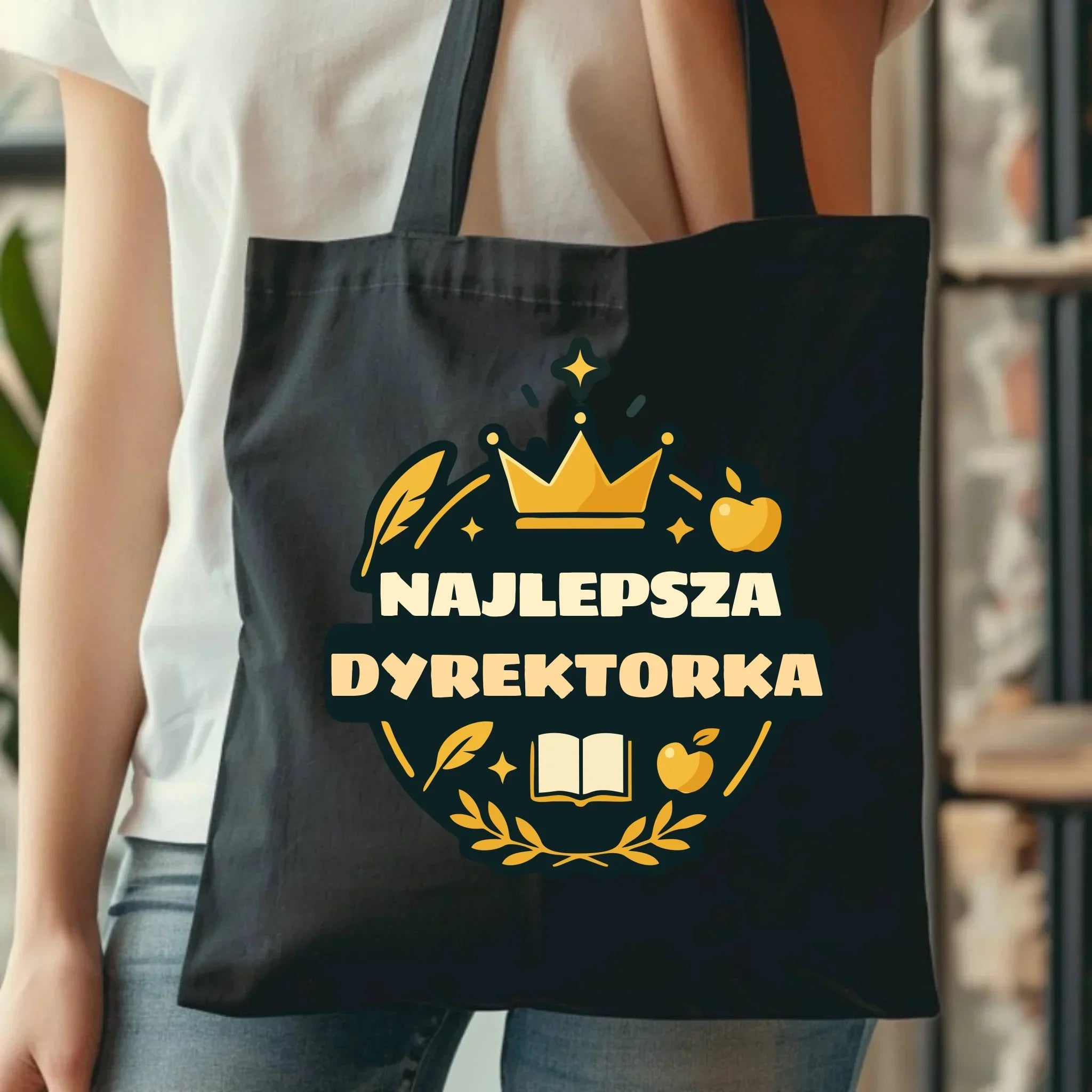Najlepsza dyrektorka szkoły | Torba na prezent dla dyrektorki N40 - StoryCups.pl