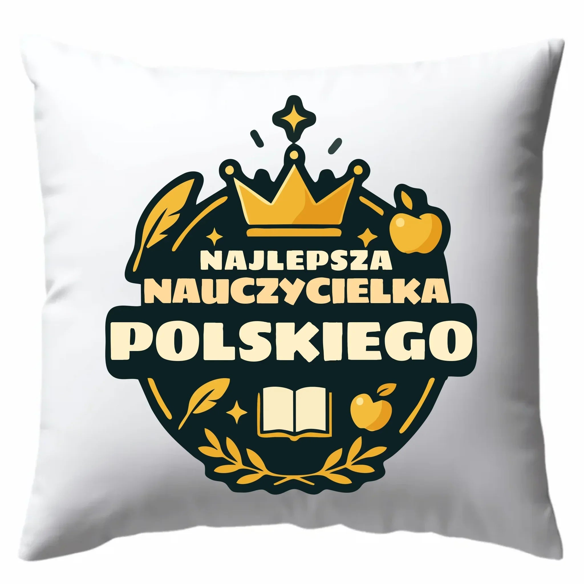 Najlepsza nauczycielka języka polskiego | Poduszka prezent dla polonistki N41 - StoryCups.pl