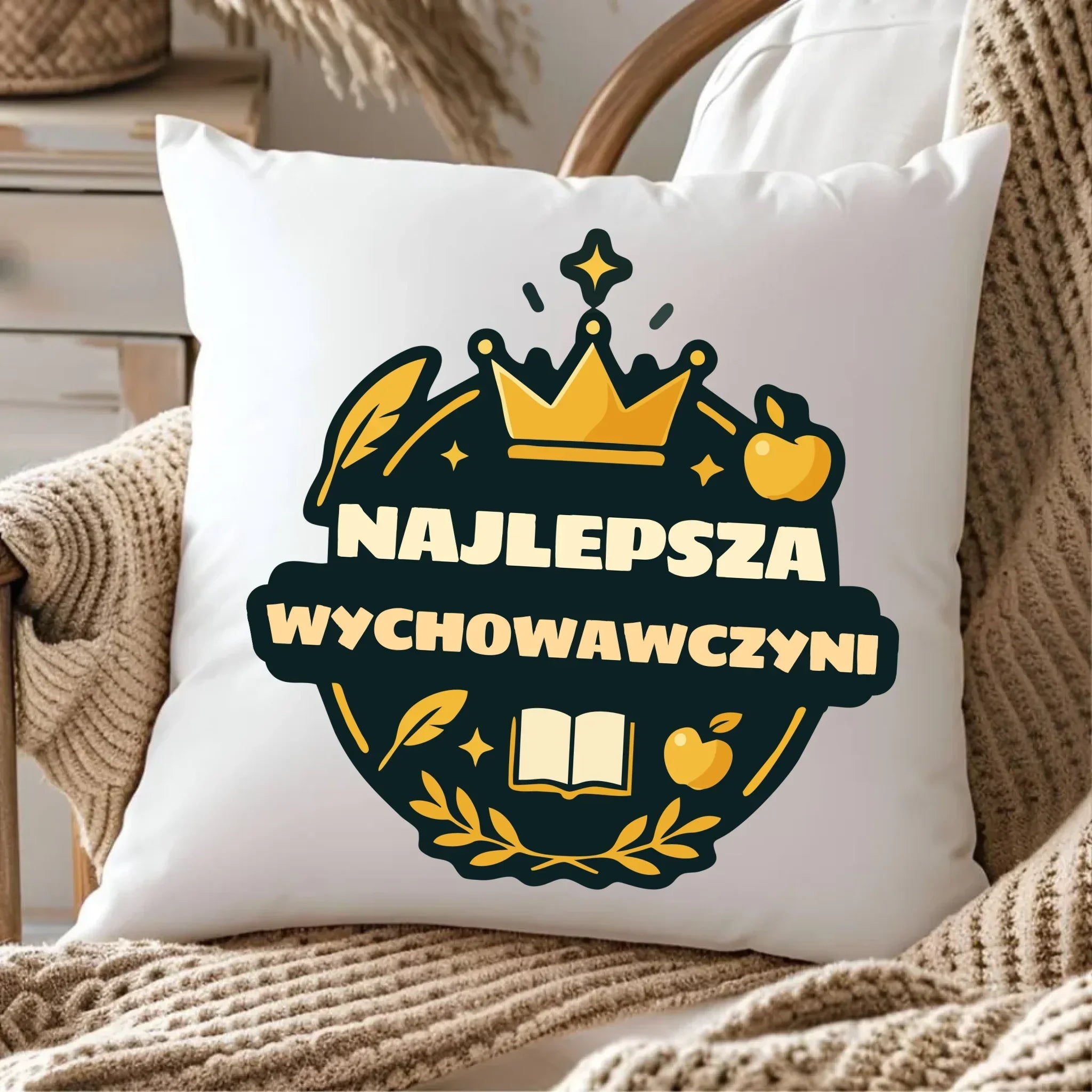 Najlepsza wychowawczyni | Poduszka na prezent N43 - StoryCups.pl