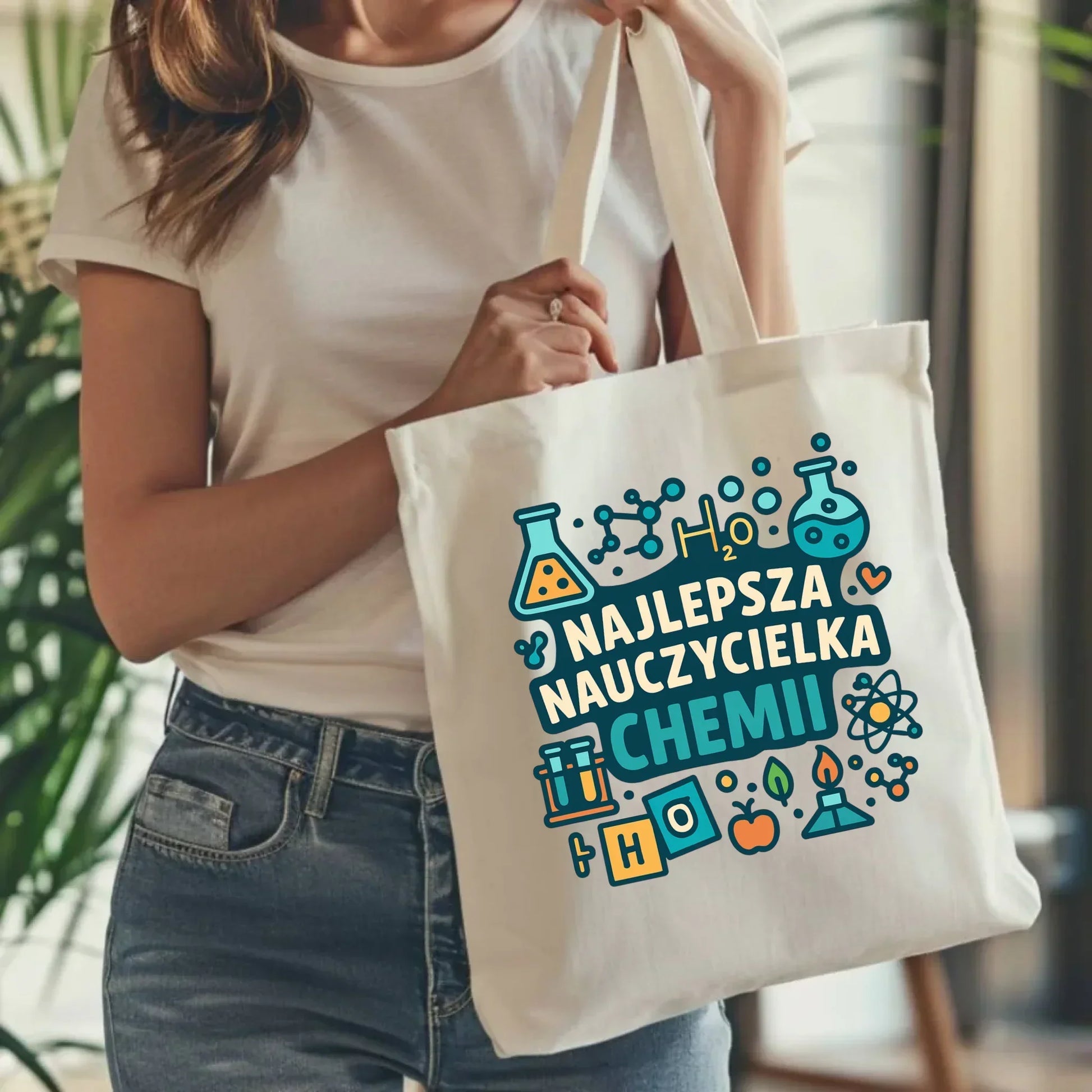 Najlepsza nauczycielka chemii | Torba prezent dla nauczycielki N44 - StoryCups.pl