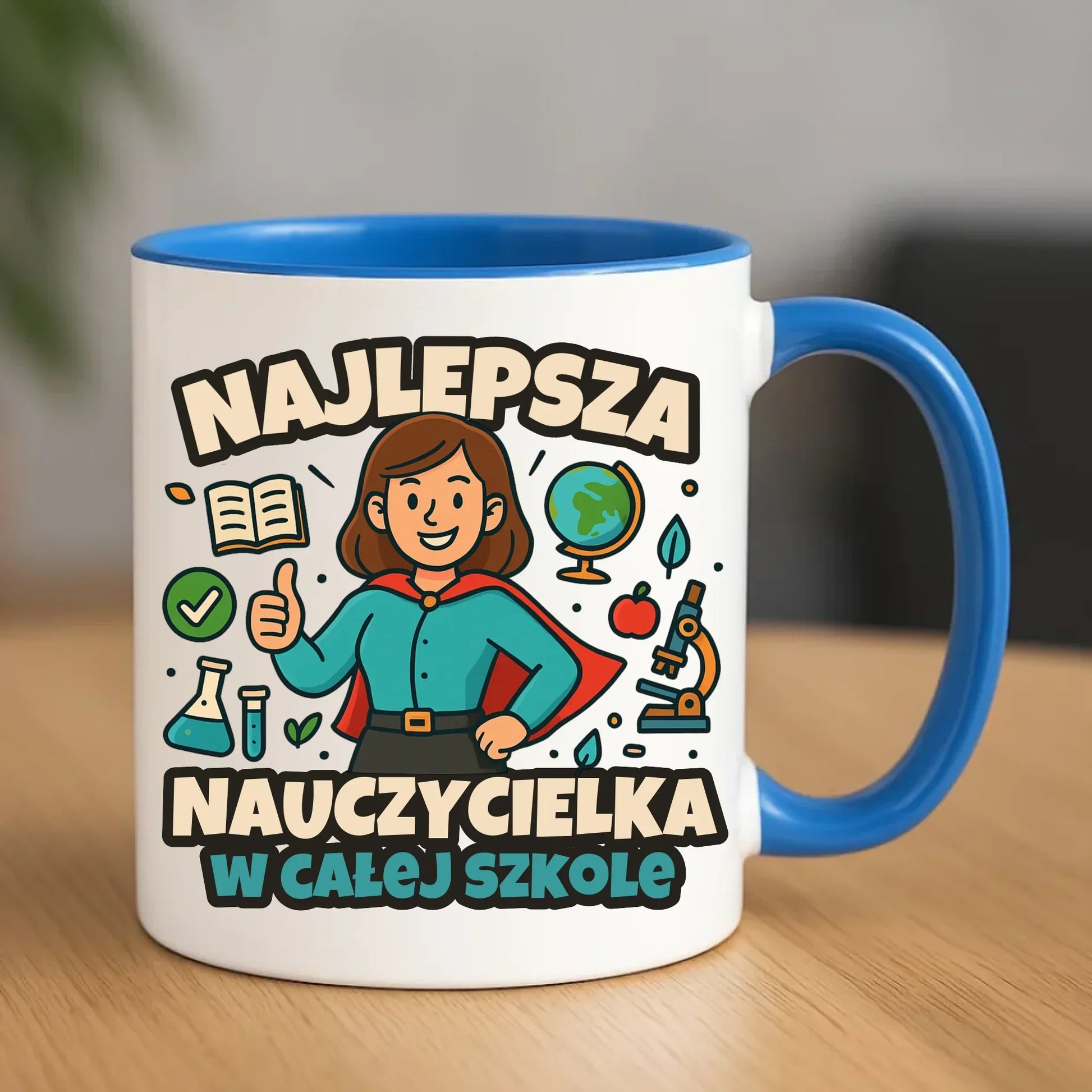 Najlepsza nauczycielka w całej szkole | Kubek prezent nauczyciel N45 - StoryCups.pl