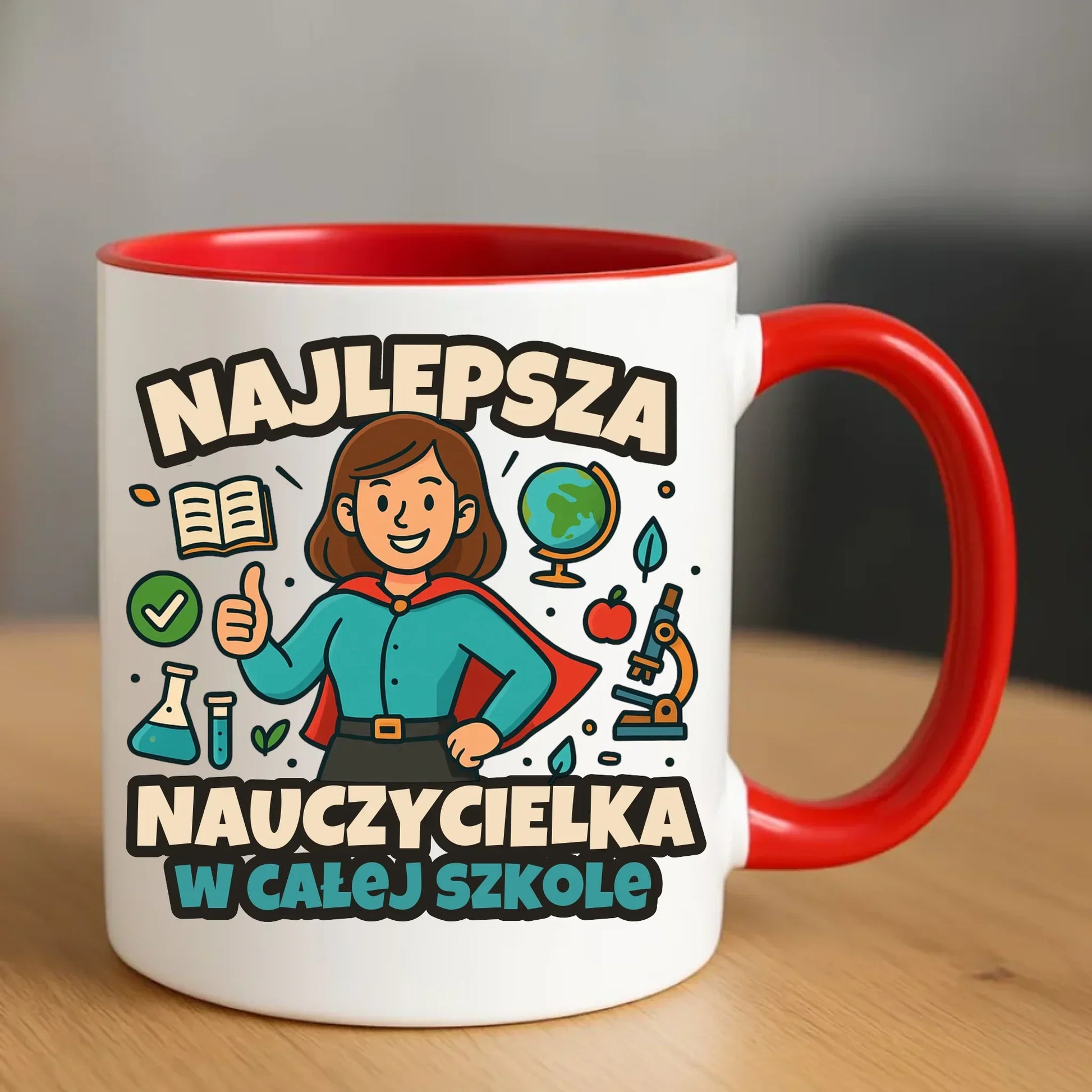 Najlepsza nauczycielka w całej szkole | Kubek prezent nauczyciel N45 - StoryCups.pl