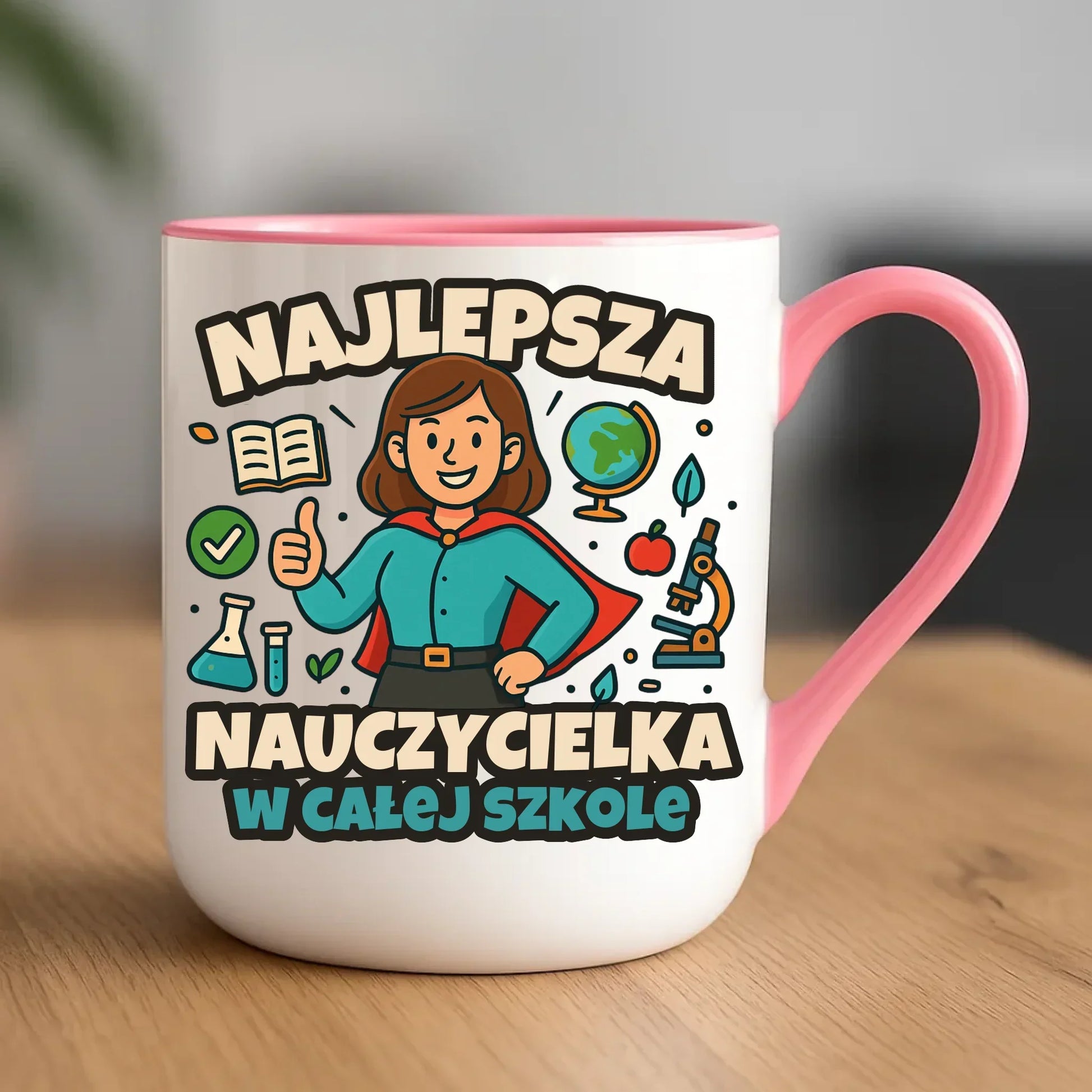 Najlepsza nauczycielka w całej szkole | Kubek elegant prezent nauczyciel N45 - StoryCups.pl