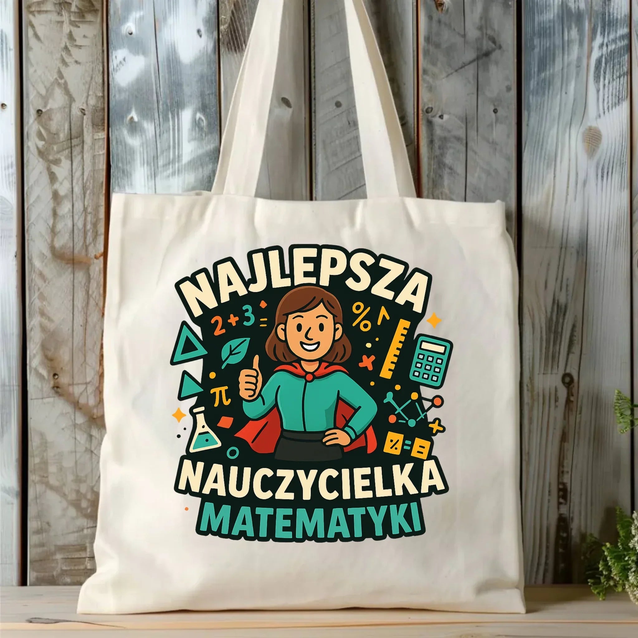 Najlepsza nauczycielka matematyki | Torba prezent dla nauczycielki N46 - StoryCups.pl