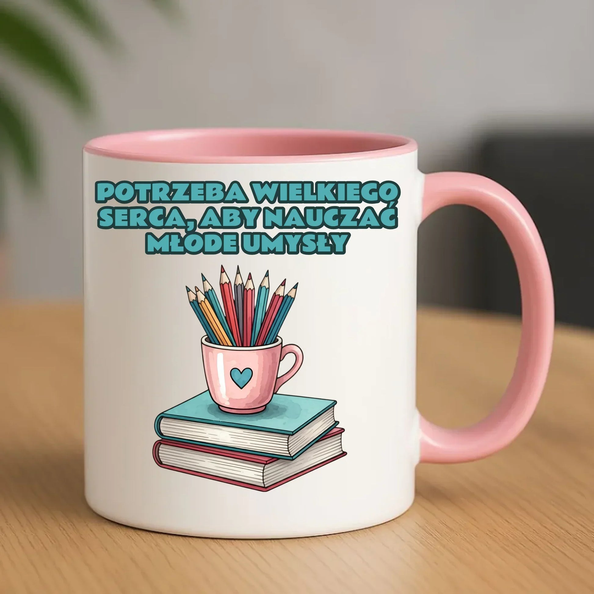 Potrzeba wielkiego serca, by nauczać młode umysły | Kubek dla nauczyciela N13 - StoryCups.pl