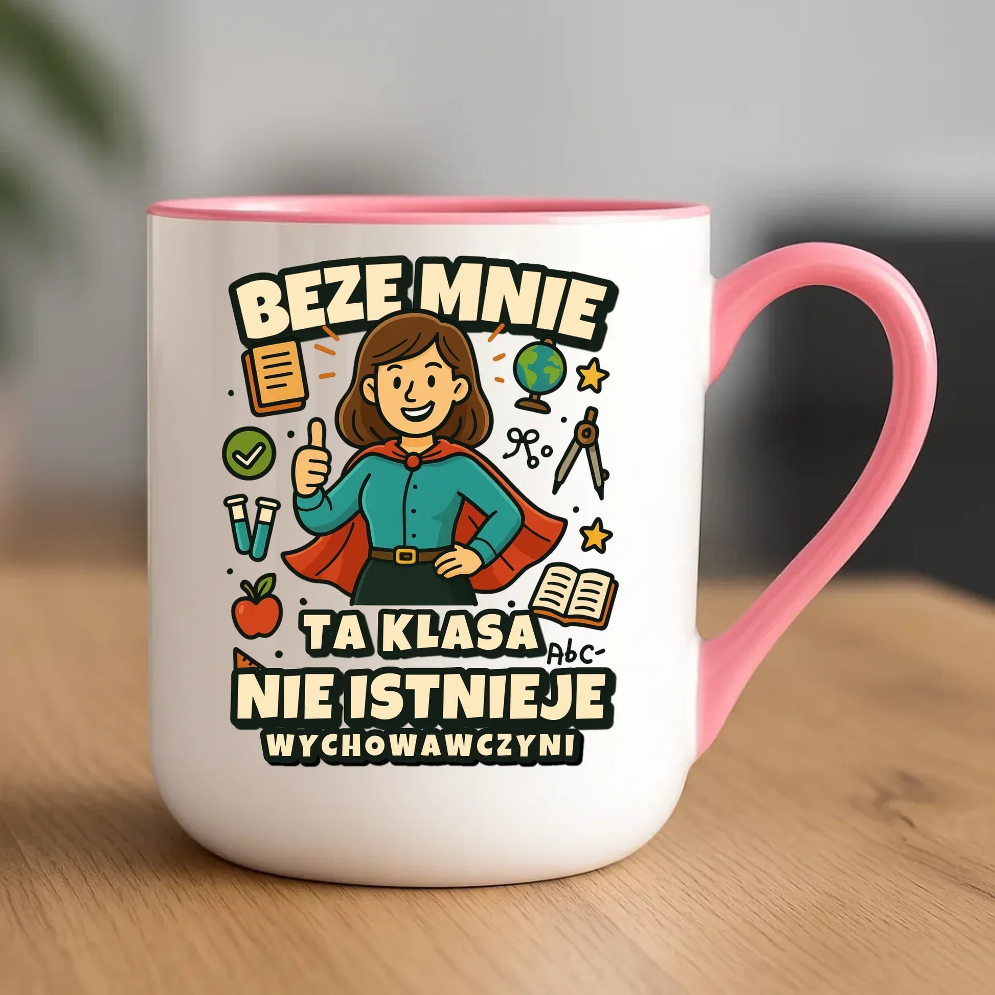 Beze mnie ta klasa nie istnieje | Kubek elegant prezent dla wychowawczyni N47 - StoryCups.pl