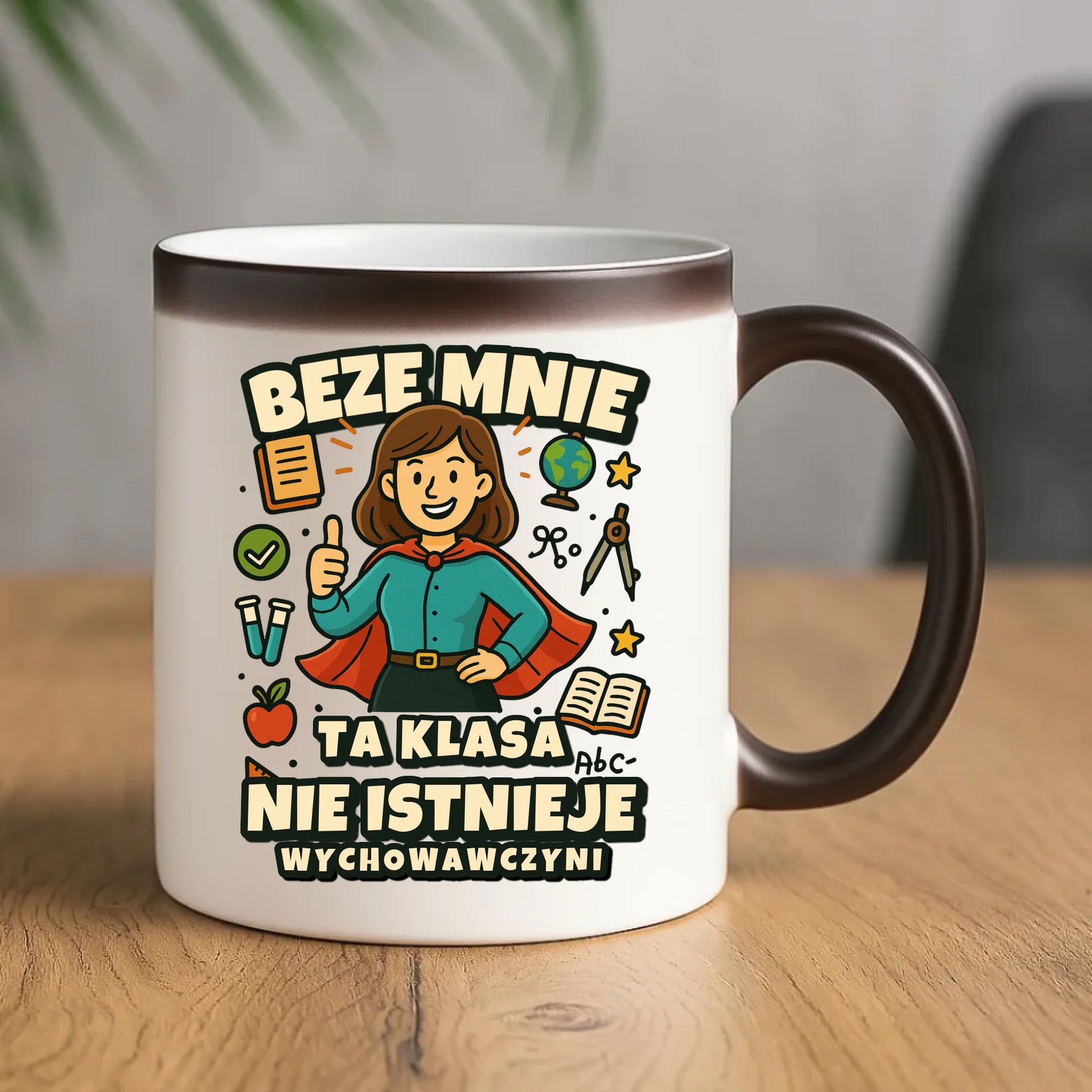 Prezent dla nauczyciela kubek magiczny NAUCZYCIEL ZAKOŃCZENIE ROKU SZKOLNEGO