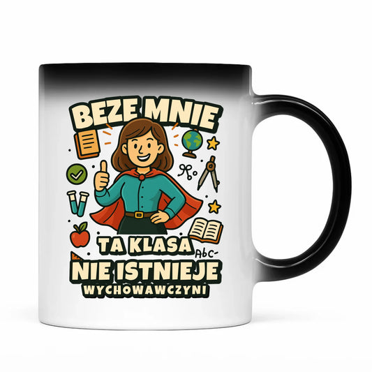 Prezent dla nauczyciela kubek magiczny NAUCZYCIEL ZAKOŃCZENIE ROKU SZKOLNEGO