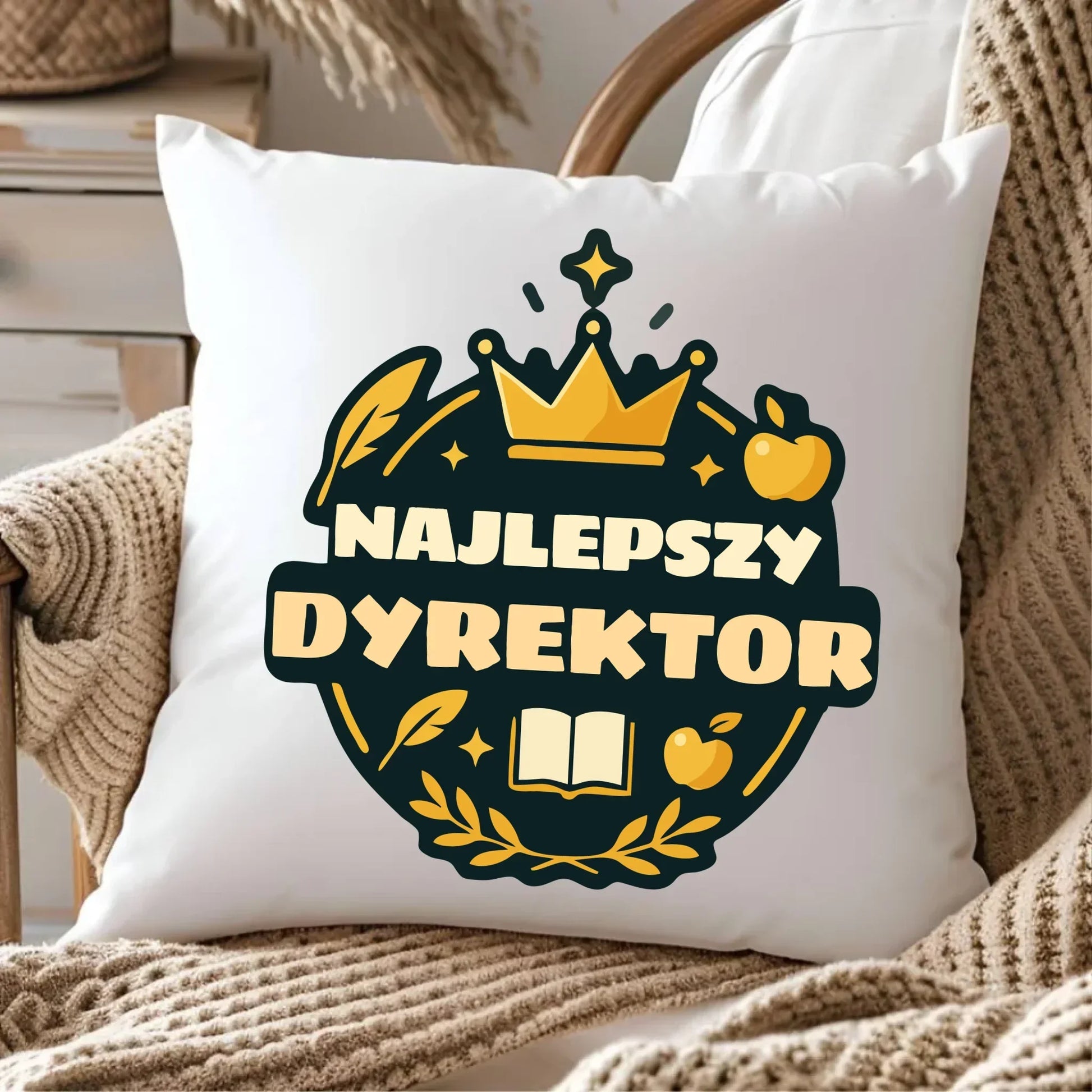 Najlepszy dyrektor | Poduszka prezent dla dyrektora szkoły N48 - StoryCups.pl