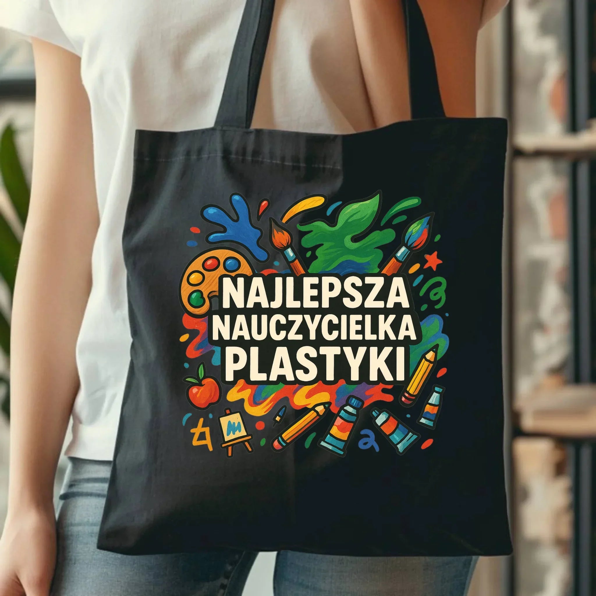 Najlepsza nauczycielka plastyki | Torba prezent dla nauczycielki N49 - StoryCups.pl