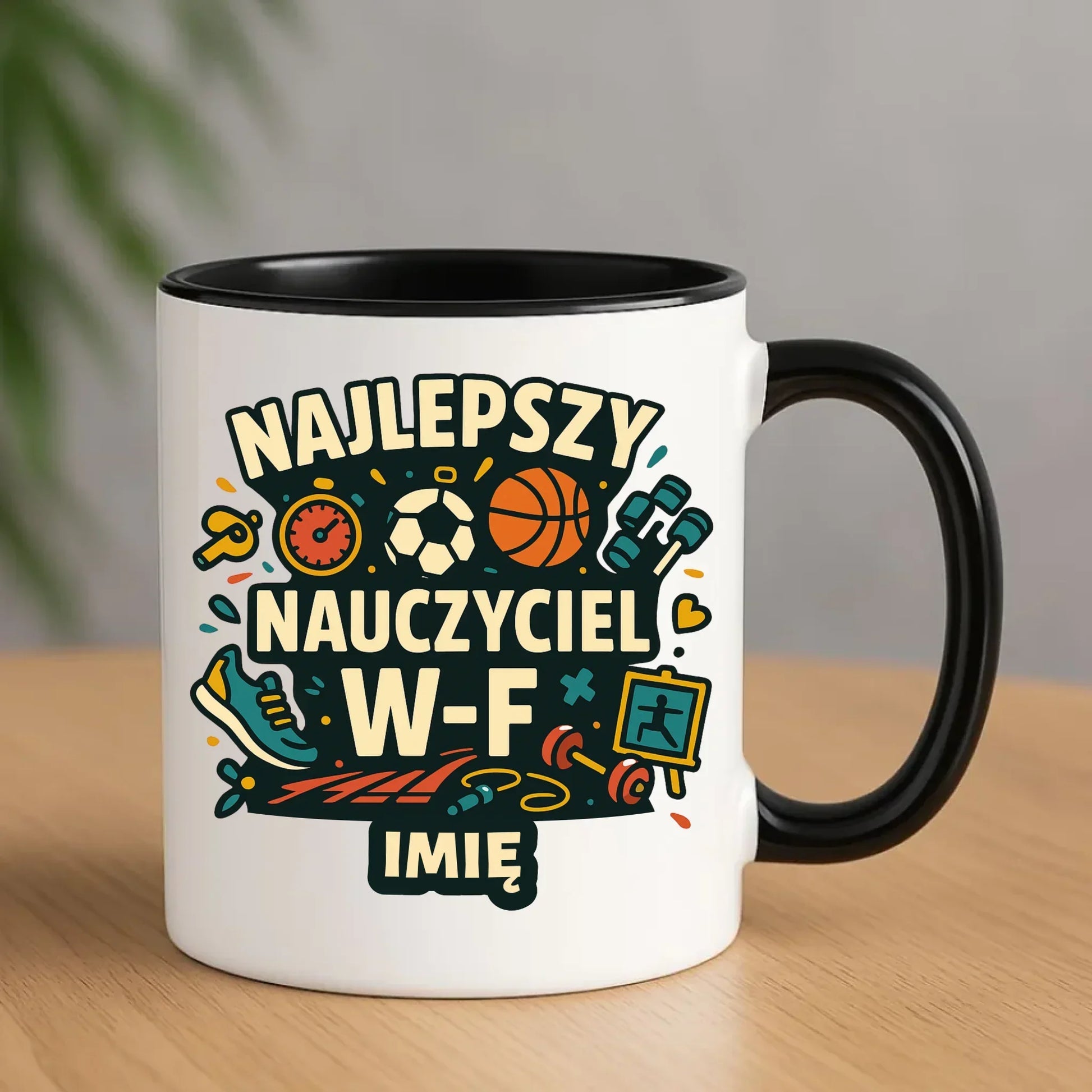Najlepszy nauczyciel W-F | Kubek prezent dla nauczyciela wychowania fizycznego N50 - StoryCups.pl