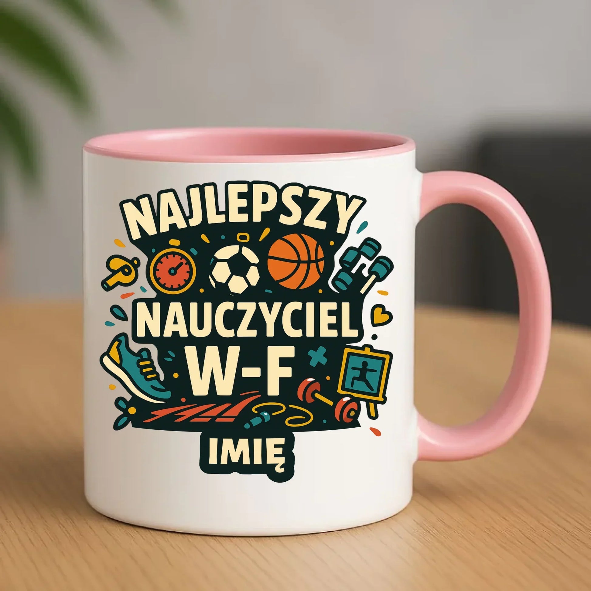 Najlepszy nauczyciel W-F | Kubek prezent dla nauczyciela wychowania fizycznego N50 - StoryCups.pl