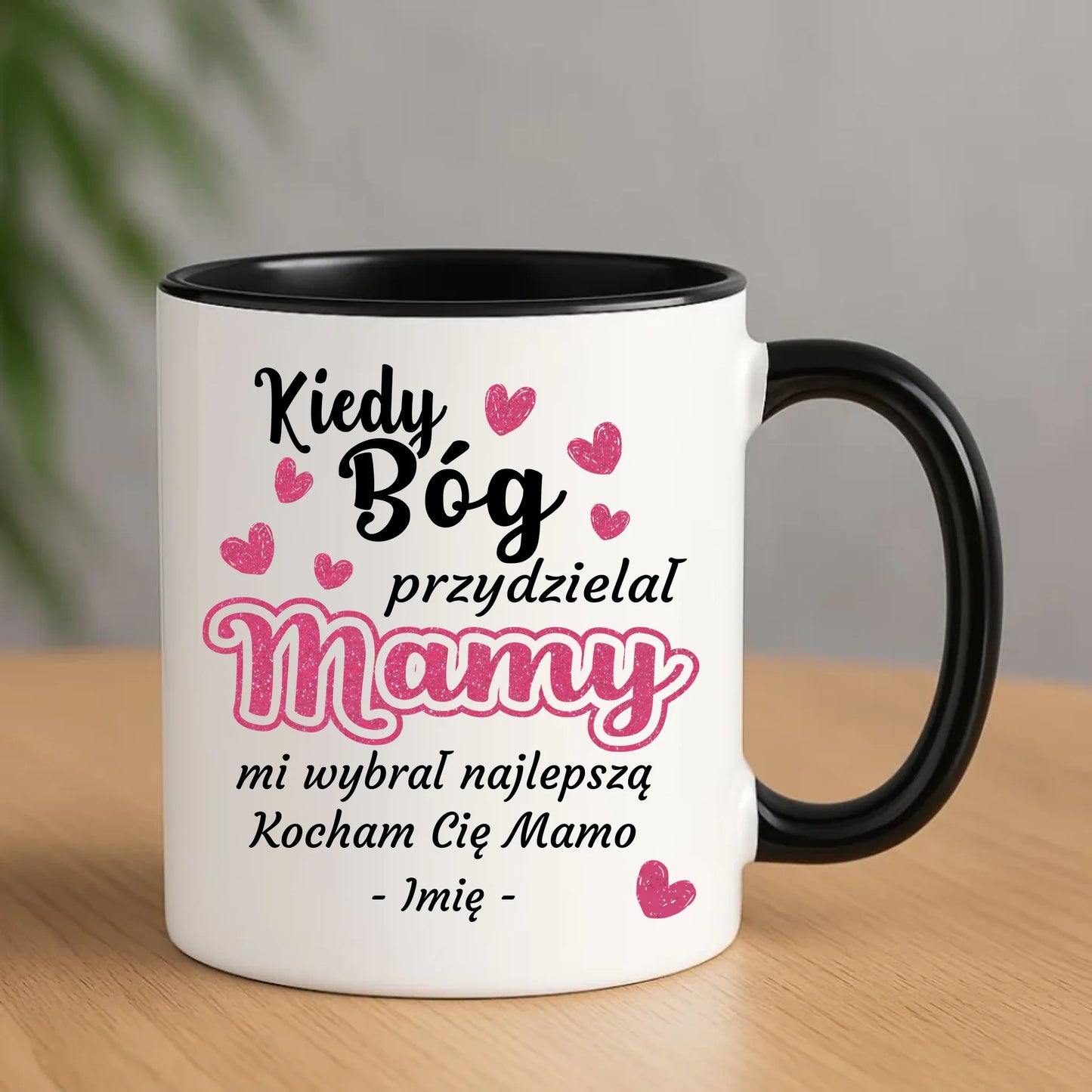 Kubek dla mamy prezent na Dzień Mamy - czarny