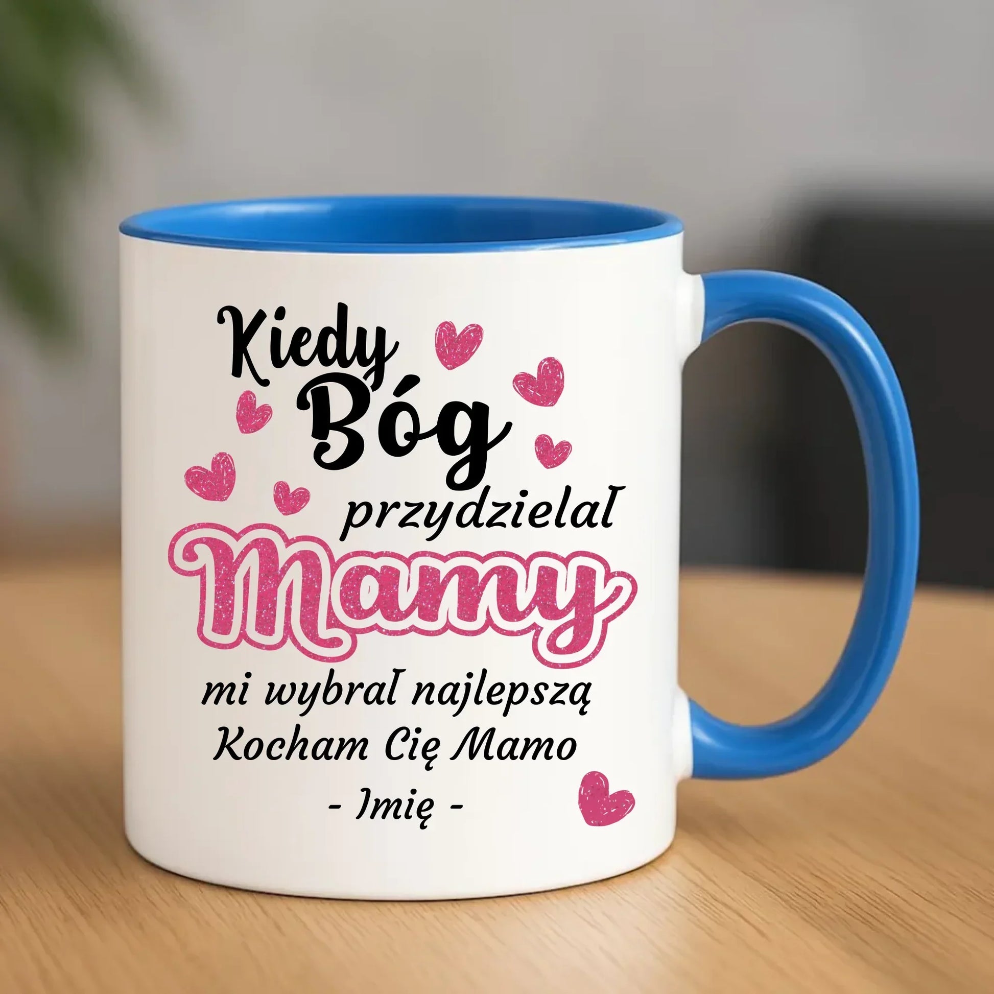 Kiedy Bóg przydzielał mamy mi wybrał najlepszą | Kubek dla mamy na prezent DM01 - StoryCups.pl