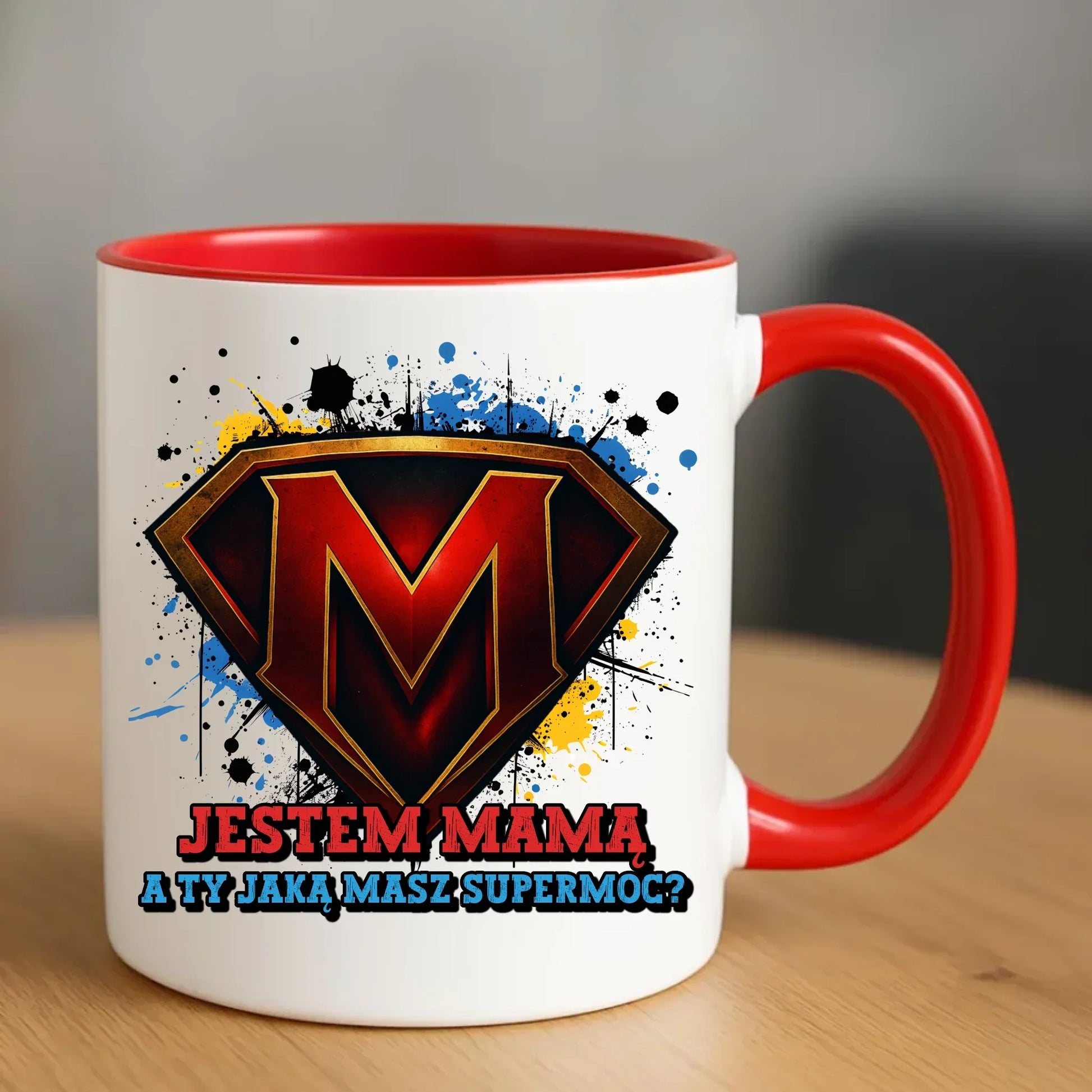 Jestem mamą, a Ty jaką masz super moc? | Kubek dla mamy na prezent DM04 - StoryCups.pl